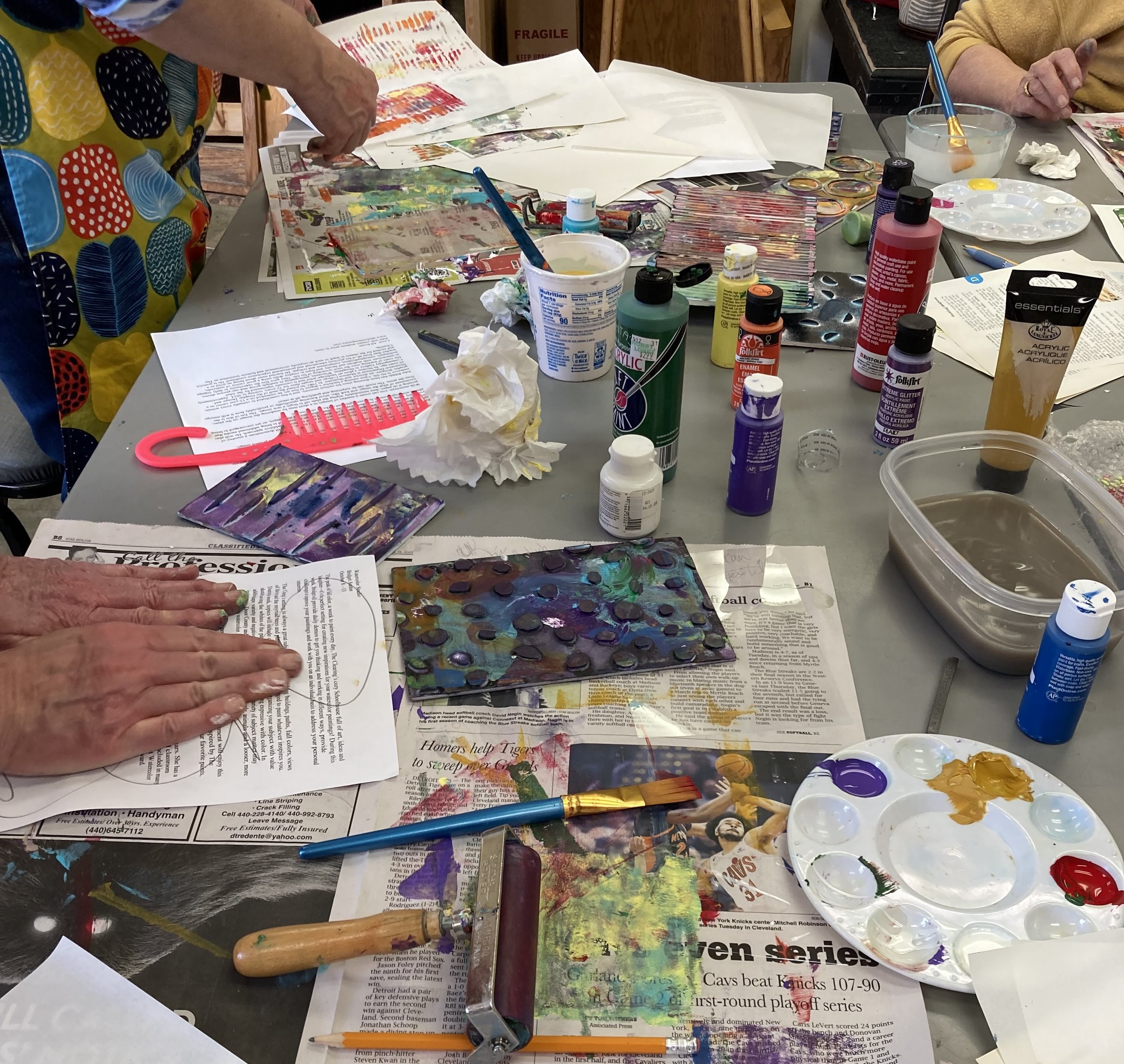 Gelli Printing and Mixed Media Collage/ March 17-April 7