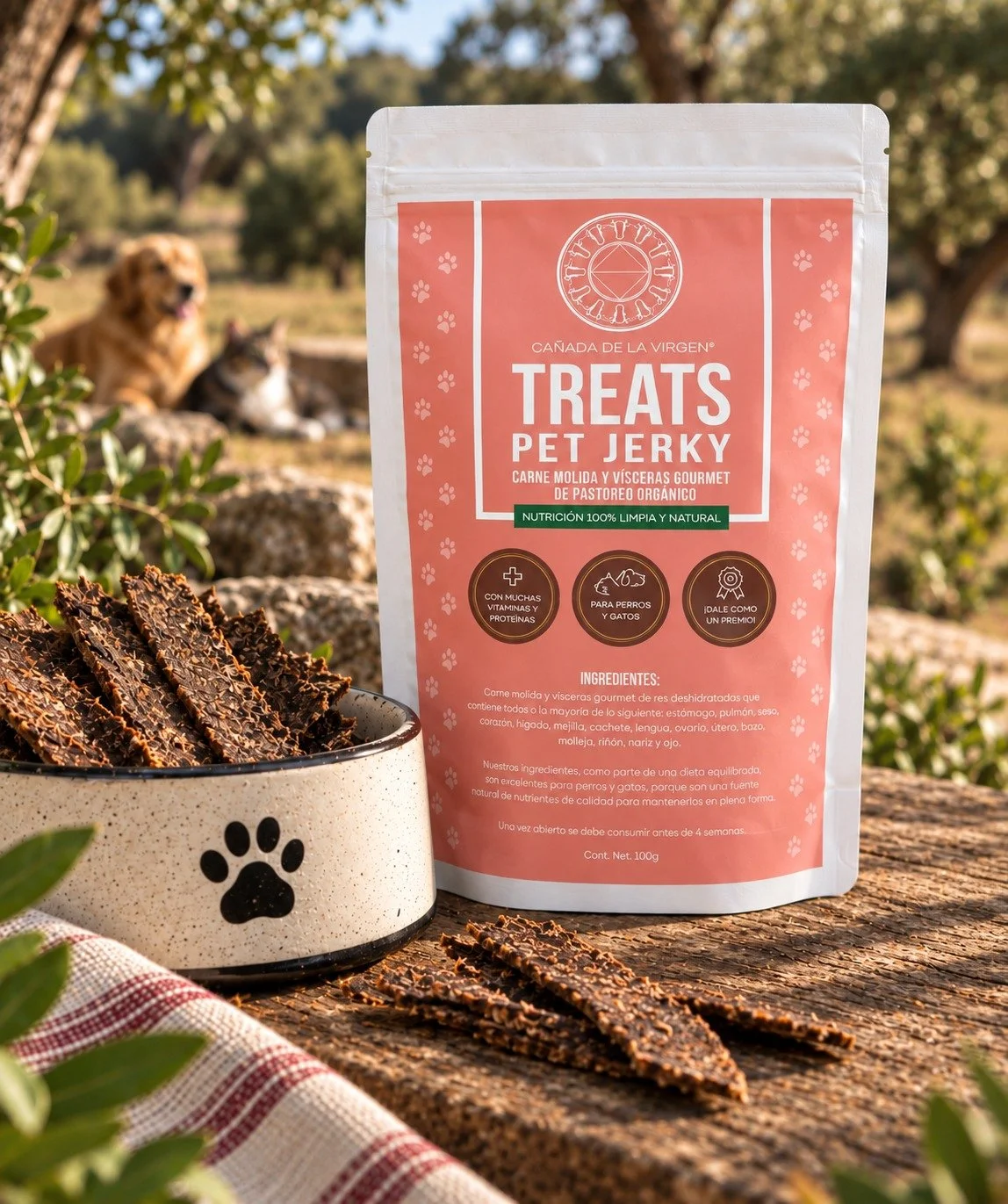 Treats Pet Jerky Orgánico para Mascotas