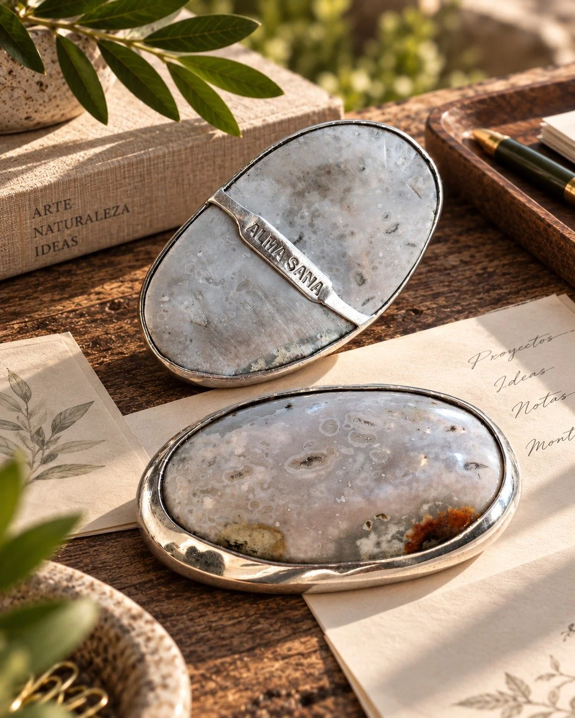 Pebble Pisapapel en Plata Sterling 925