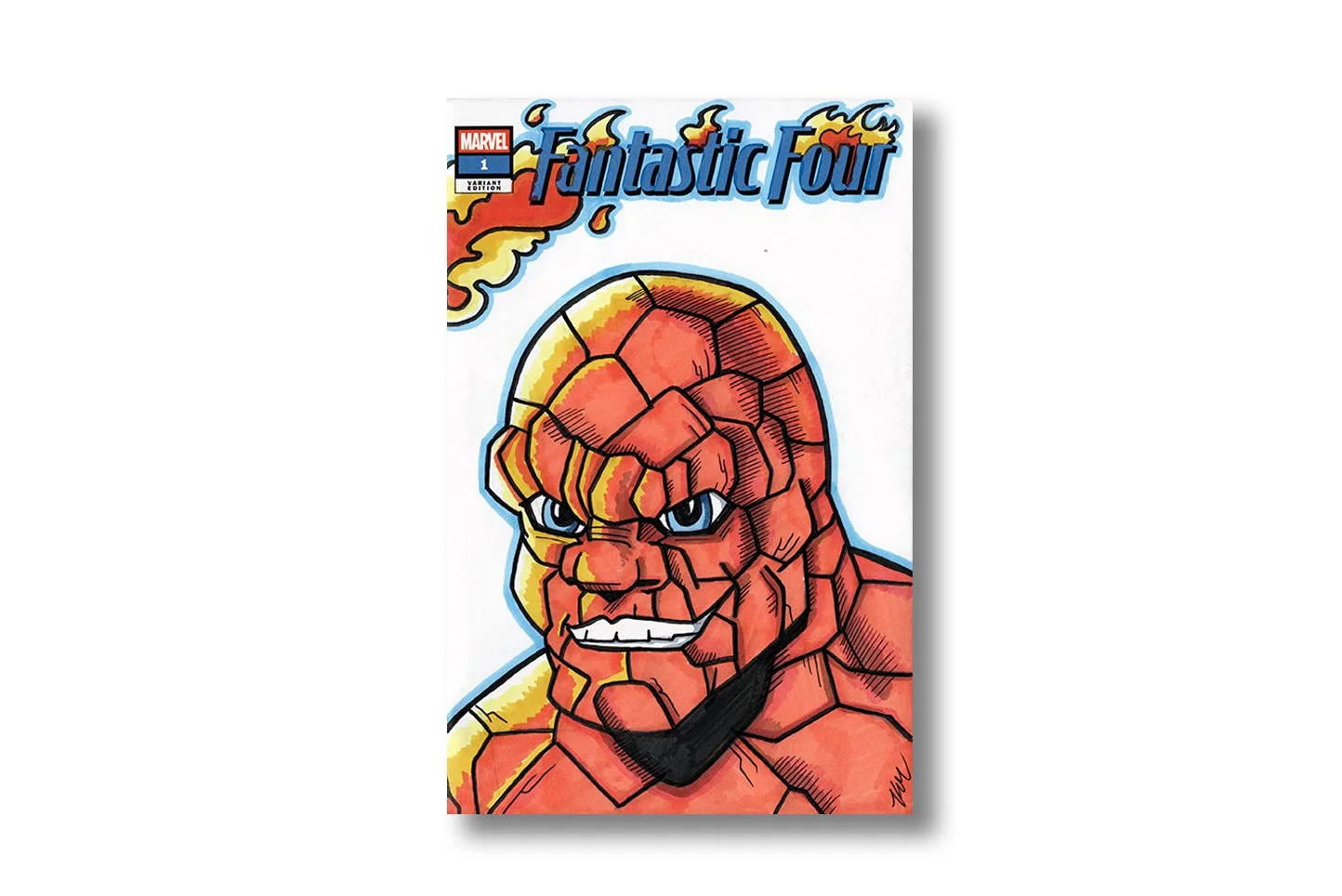 Fantastic Four Sketchcover drawn in ink and marker by Kevin Maher