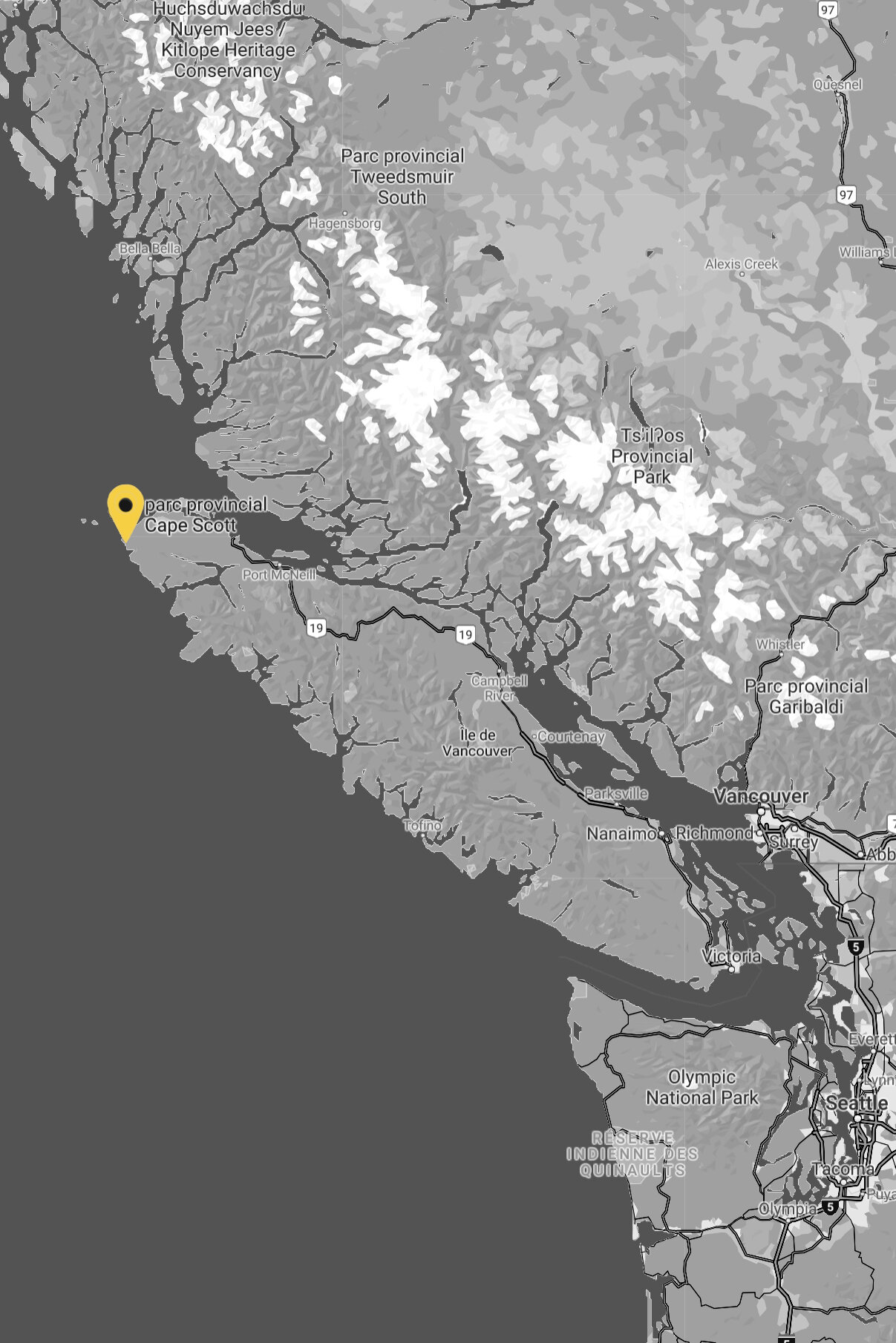 Parc provincial cape scott - carte google.jpg