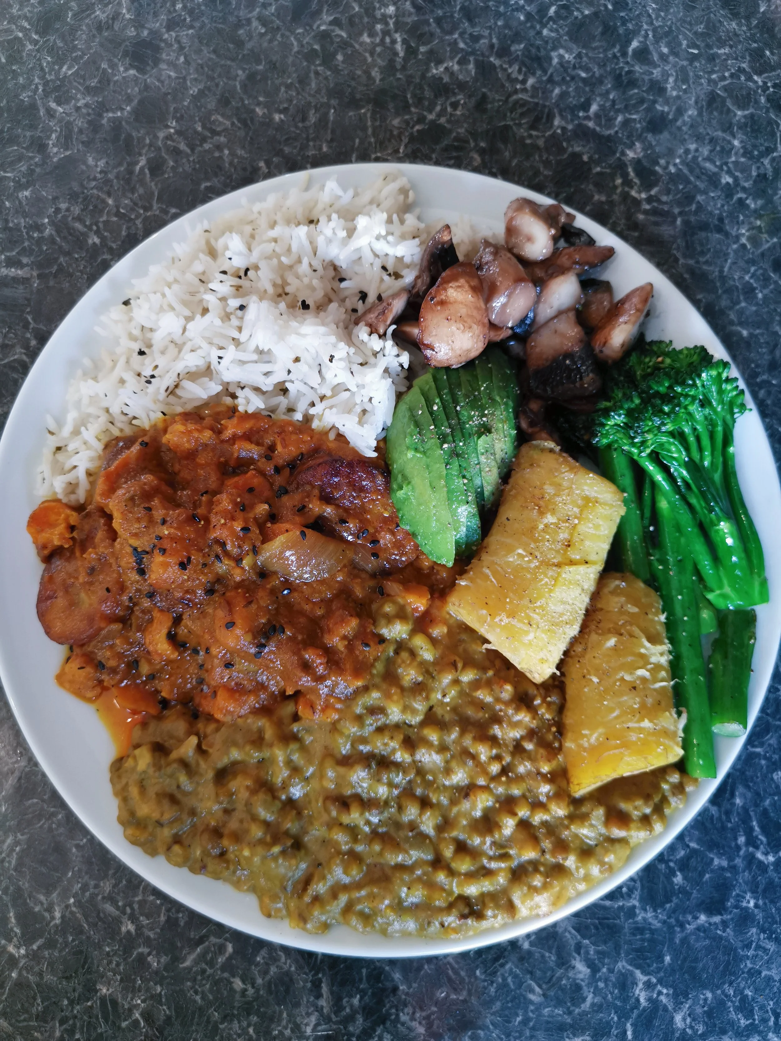 Sweet potato & mung bean curry