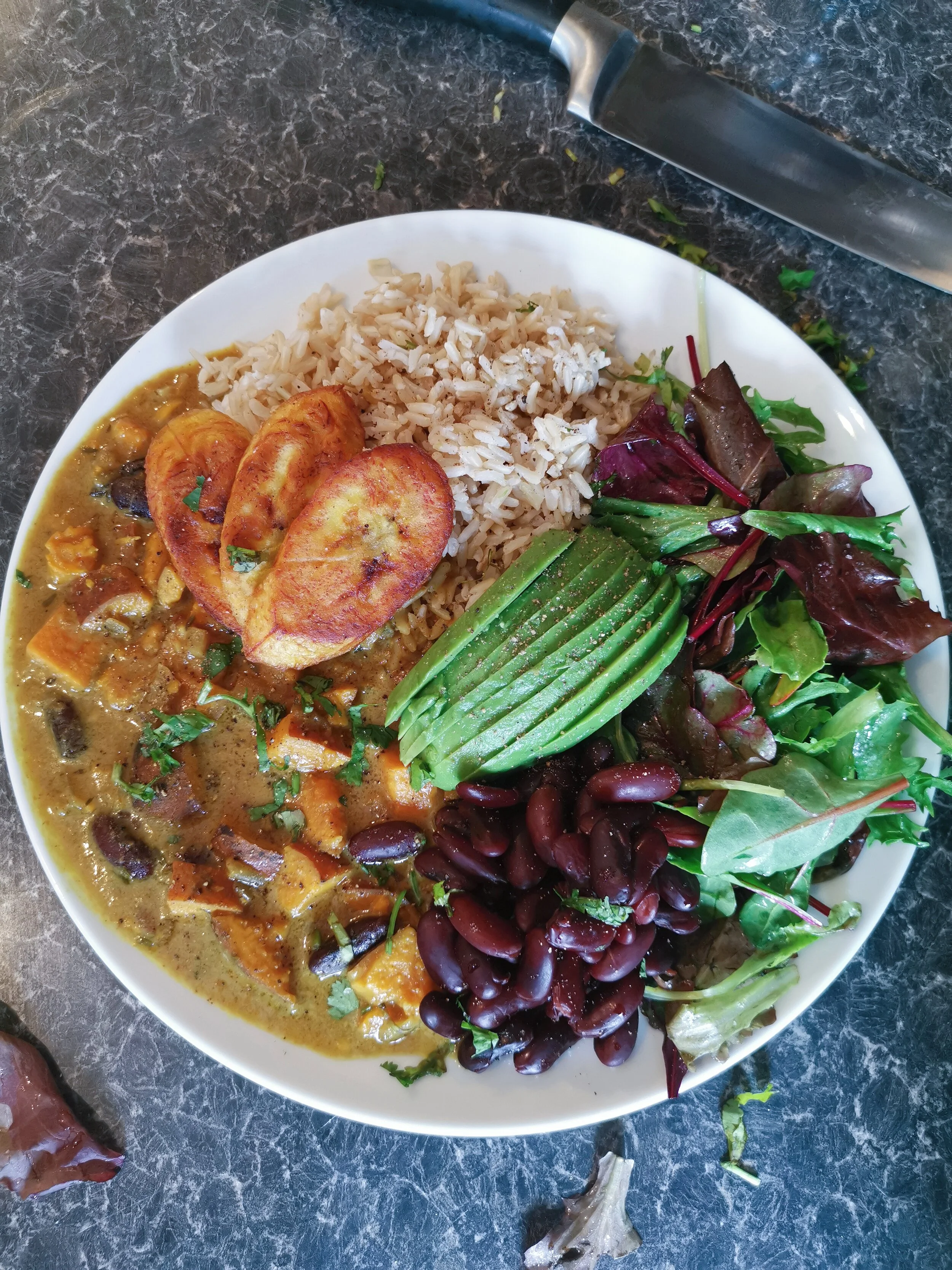 Sweet potato & Kidney bean curry