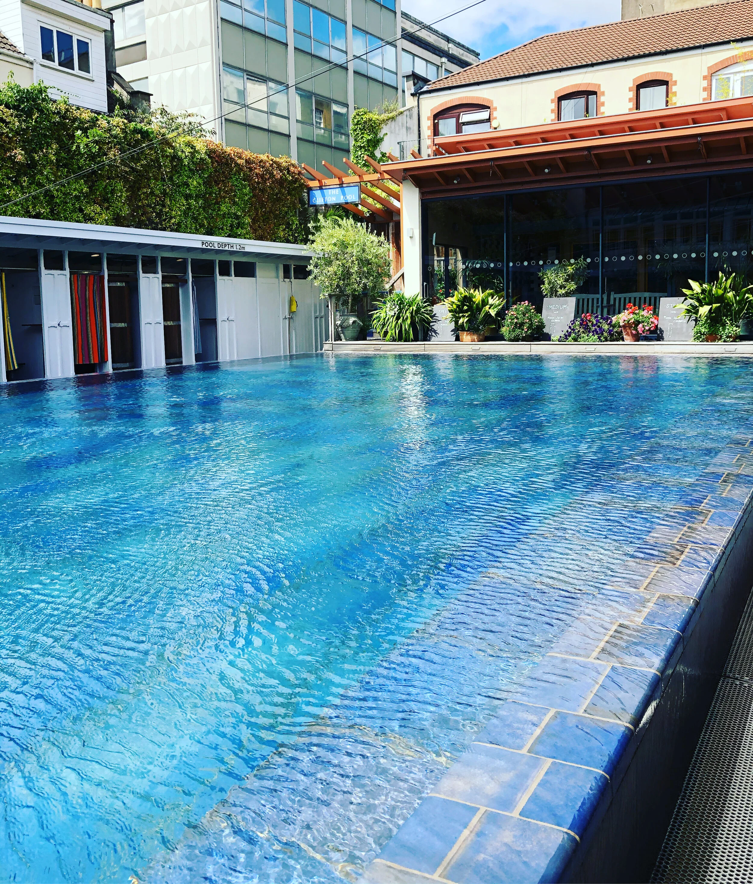 Lunch with a lovely lido view
