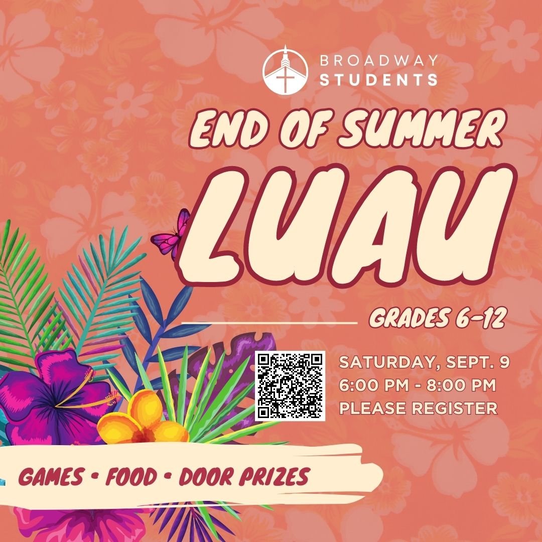 Youth Ministry End-of-Summer Luau Party