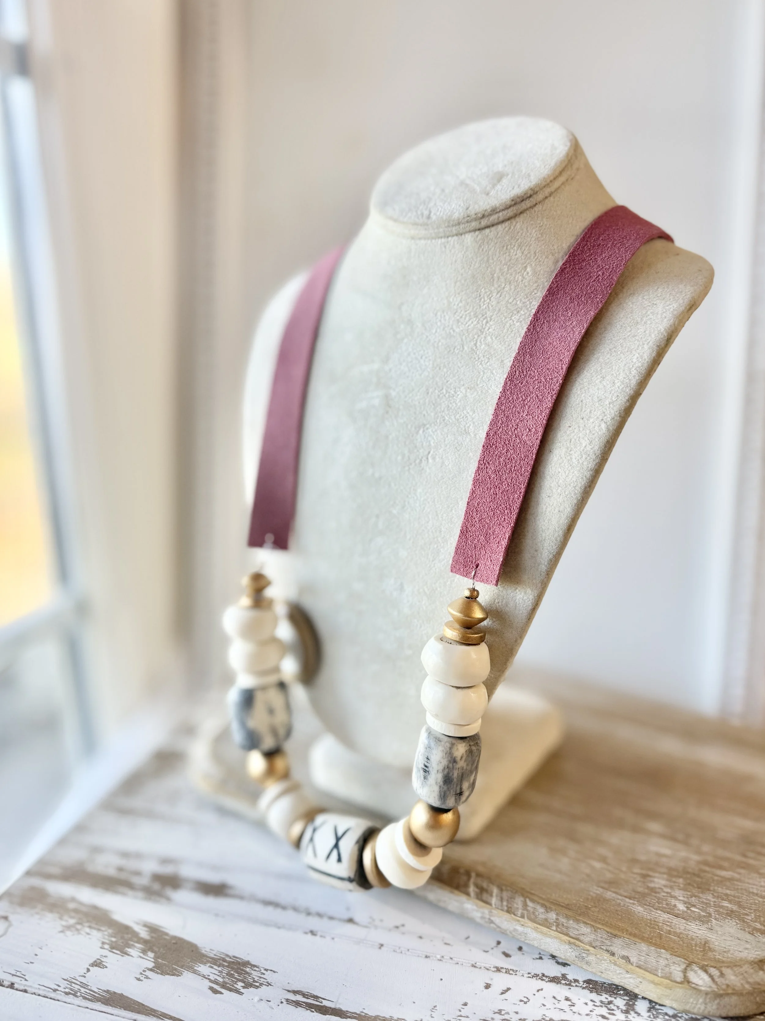 Pink Suede Wendy Necklace