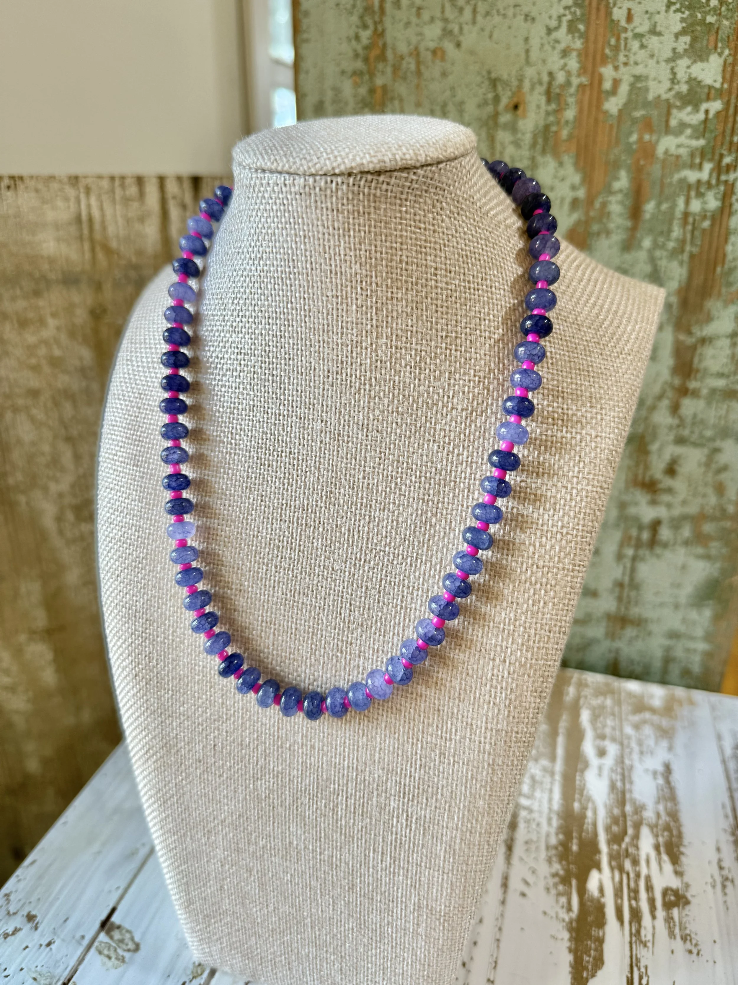 Candy Necklace - plum/hot pink