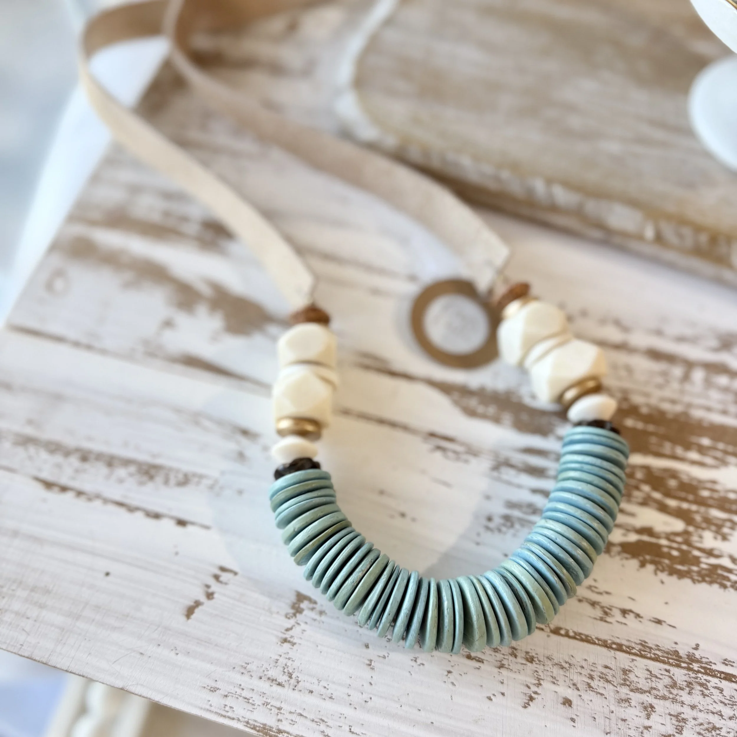 Robin's Egg Suede Sally Necklace