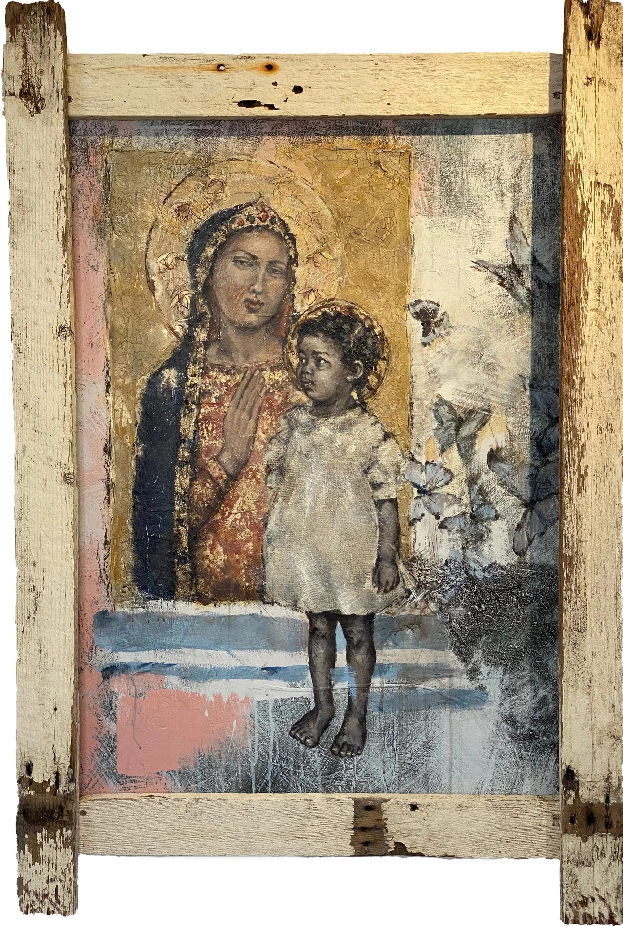  
  Reformation    


  


 
2020 
44.5H x 29w x 4.5D in. 


  


 
Acrylic and gauze on birch wood panel. Framed with salvaged fence pickets.
     Inquire    
 
  
