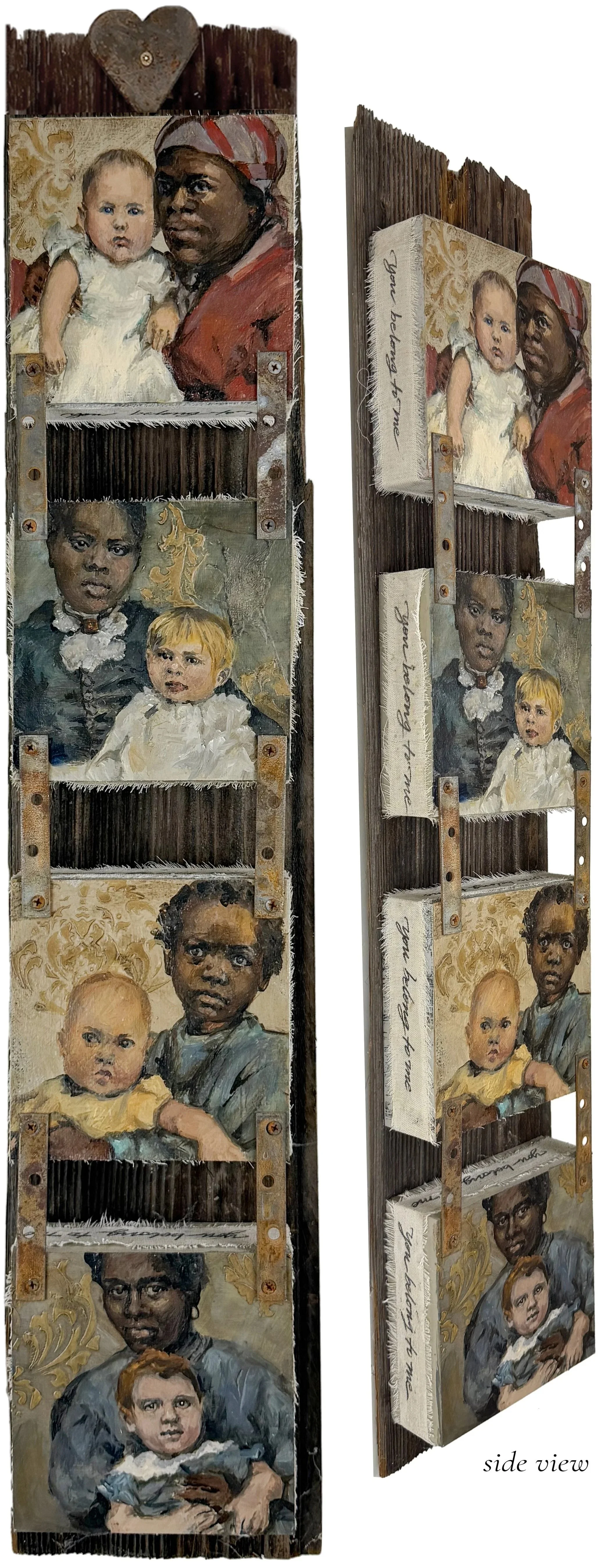  
  You Belong to Me    
 
 Deeds existed, legal documents transferring ownership of an enslaved person to a white infant.  
And yet the woman named as property was often the one who showed up with the deepest love. Two people, two claims. The same f