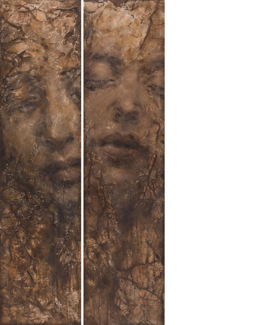  
  Seeing Silence    


  


 
2026 
 diptych  
12W x 48H x 1.5D  in. (each panel) 




  

 
Plaster and plaster paints on birch wood panel.     Inquire    
 
  
