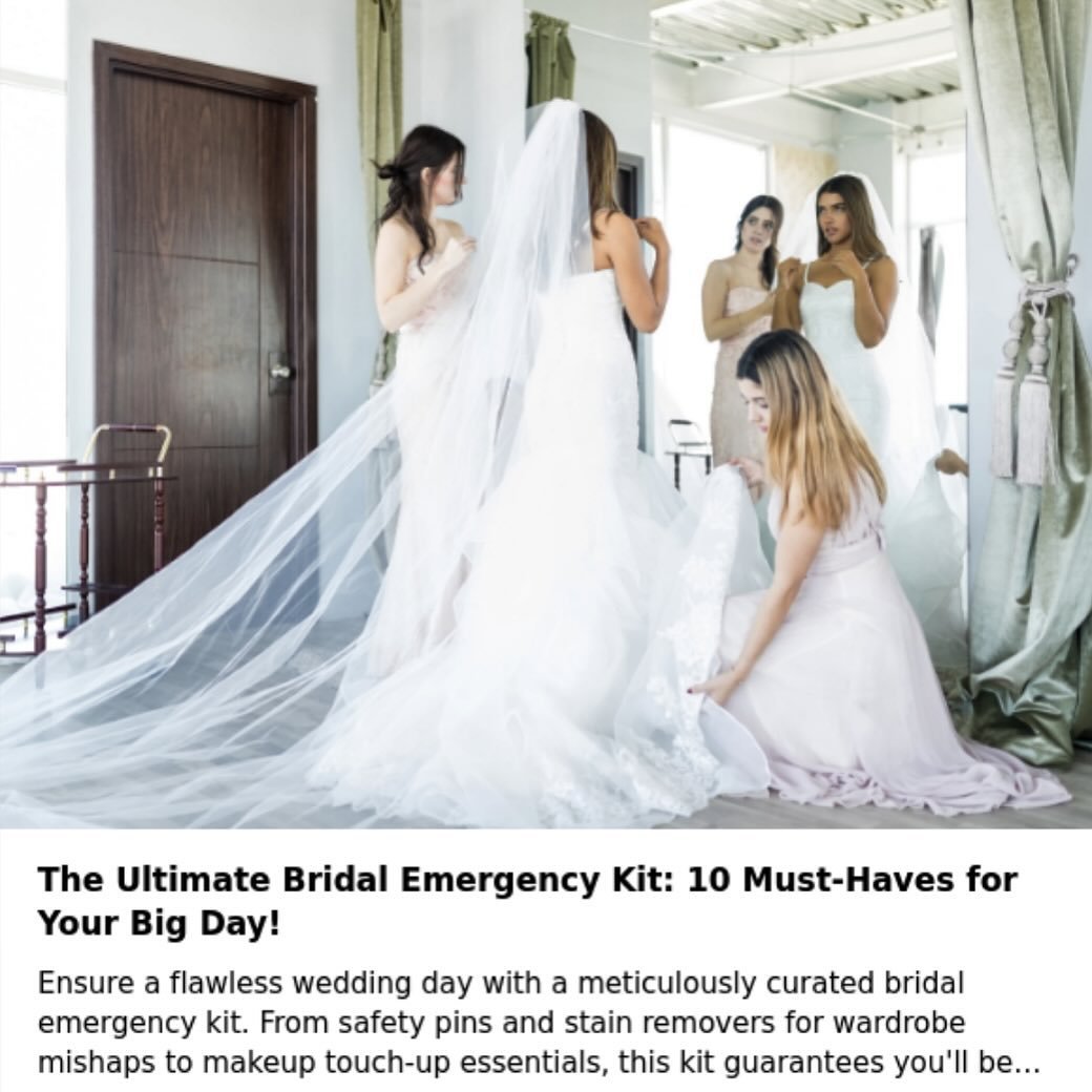 As we go into wedding season, make sure to check out our blog about prepping for your bridal emergency kit 👰&zwj;♀️🧷💅💓🎀🆘💕💎

#weddingmusthaves #bridalkit #weddingseason #planandprepare #weddingideas #weddingvenues