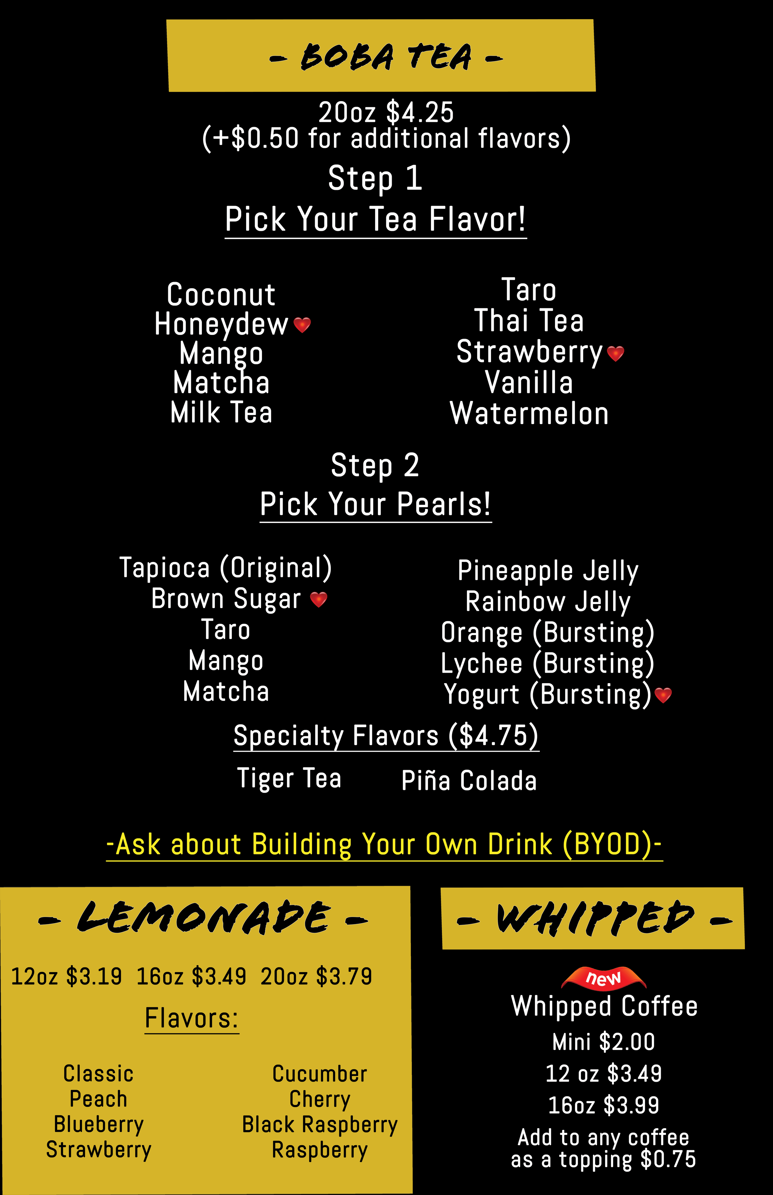 Our coffee menu — Respawn Coffee Company
