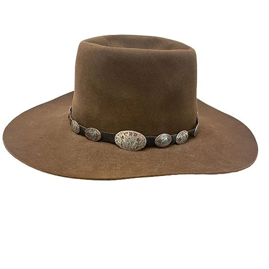 Navajo Silver with Turquoise and Coral Chip Inlay Hat Band