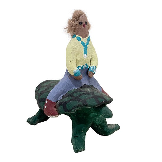 Elsie Benally Navajo Cowboy Riding a Turtle