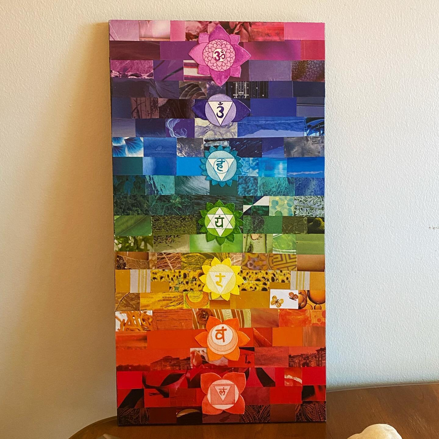 Happy #pride 🌈✨
Take a peek at some of my personal art process. These are special works that take me many months to complete. 

I love making these #chakra collages for my altar and for my friends. I just finished two this month in honor of #pridemo