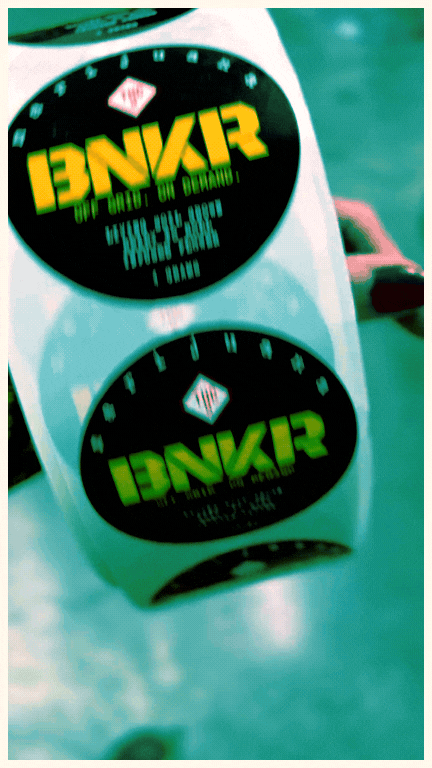 Video of BNKR Ready to Roll Product Package Stickers