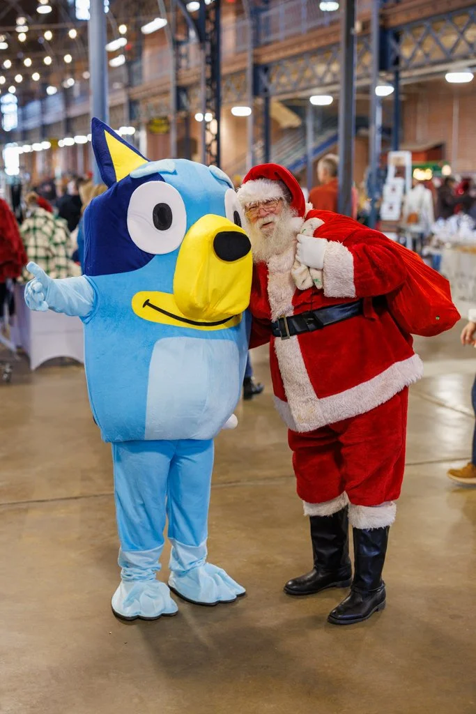 Bluey and Santa at the Illinois Local Holiday Market