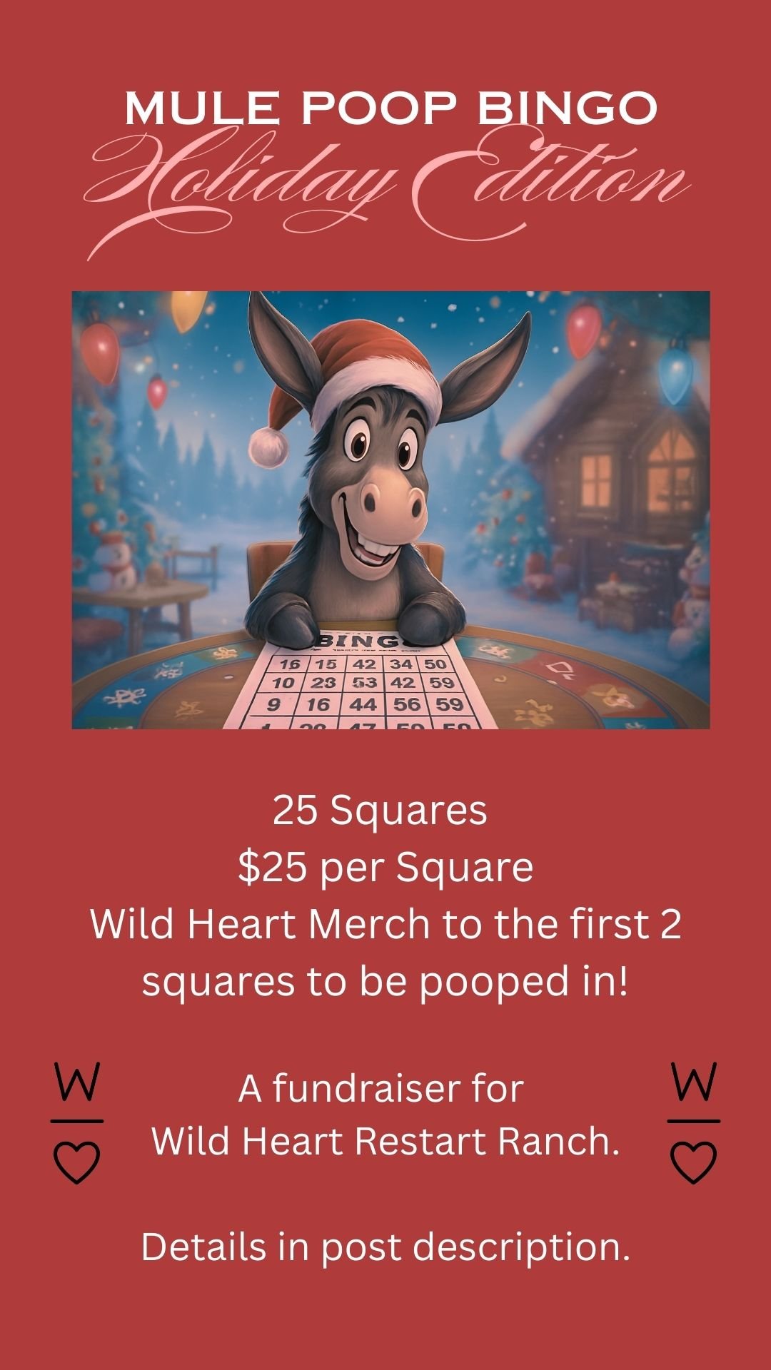 Mule Poop Bingo Squares