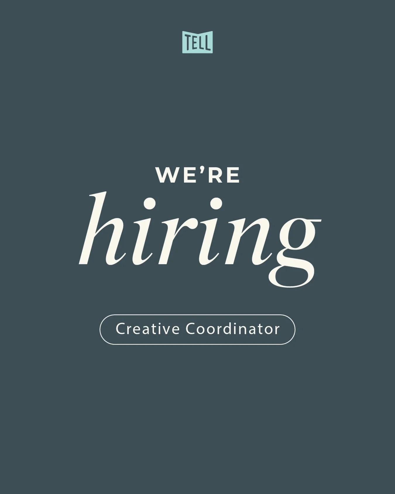 We&rsquo;re looking for our next Creative Coordinator!
Design. Content. Photoshoots. Web.

If you&rsquo;re a detail-driven team player ready to grow in an agency environment &mdash; apply now through our website.