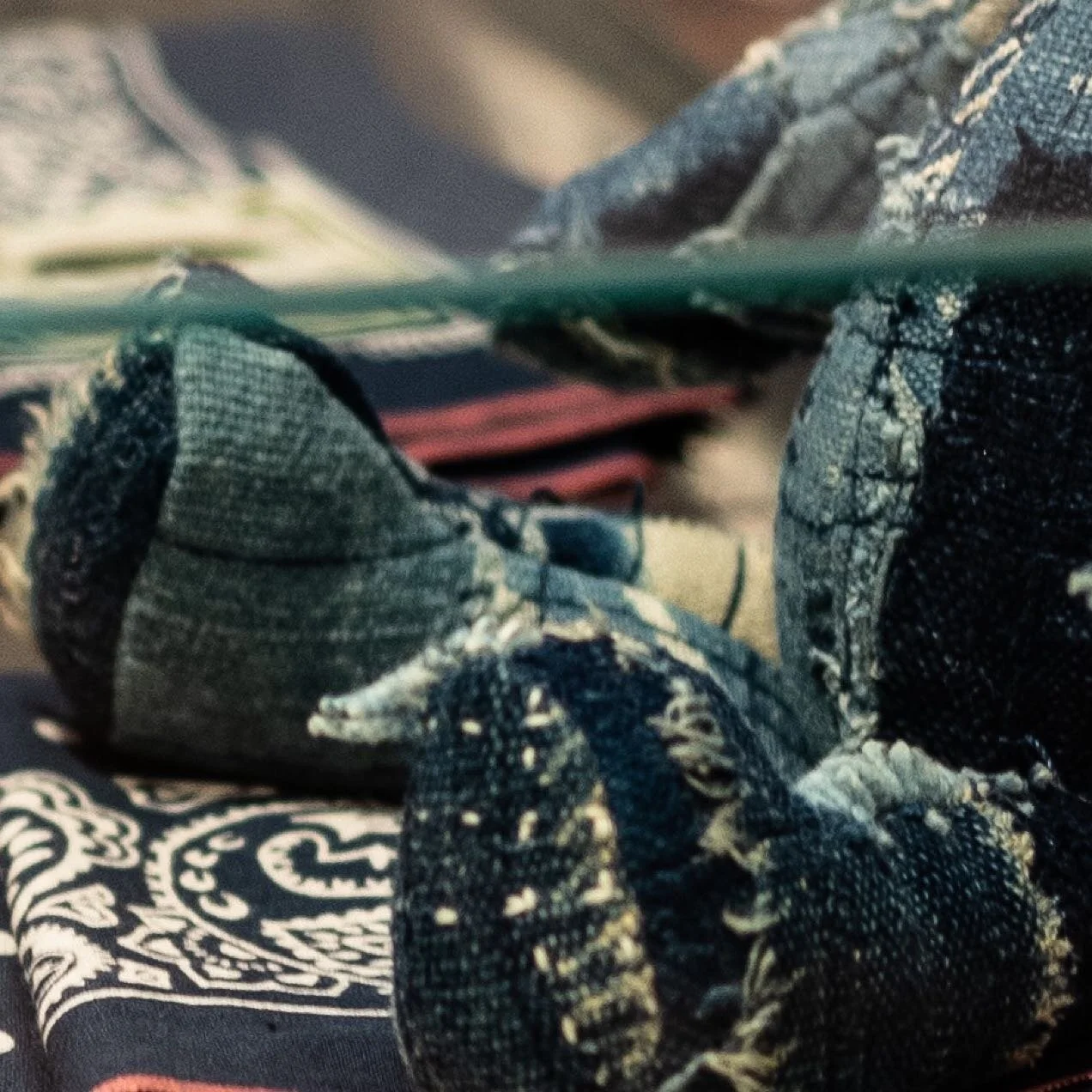 Boro Boro Bear.

Japanese Boro is such a prime example of Wabi-sabi. Finding beauty in the imperfections of life- embracing growth and decay. 

Come cool off at Blue in Green. Find your summer blues @blueingreensoho artisan shop on the mezzanine and 