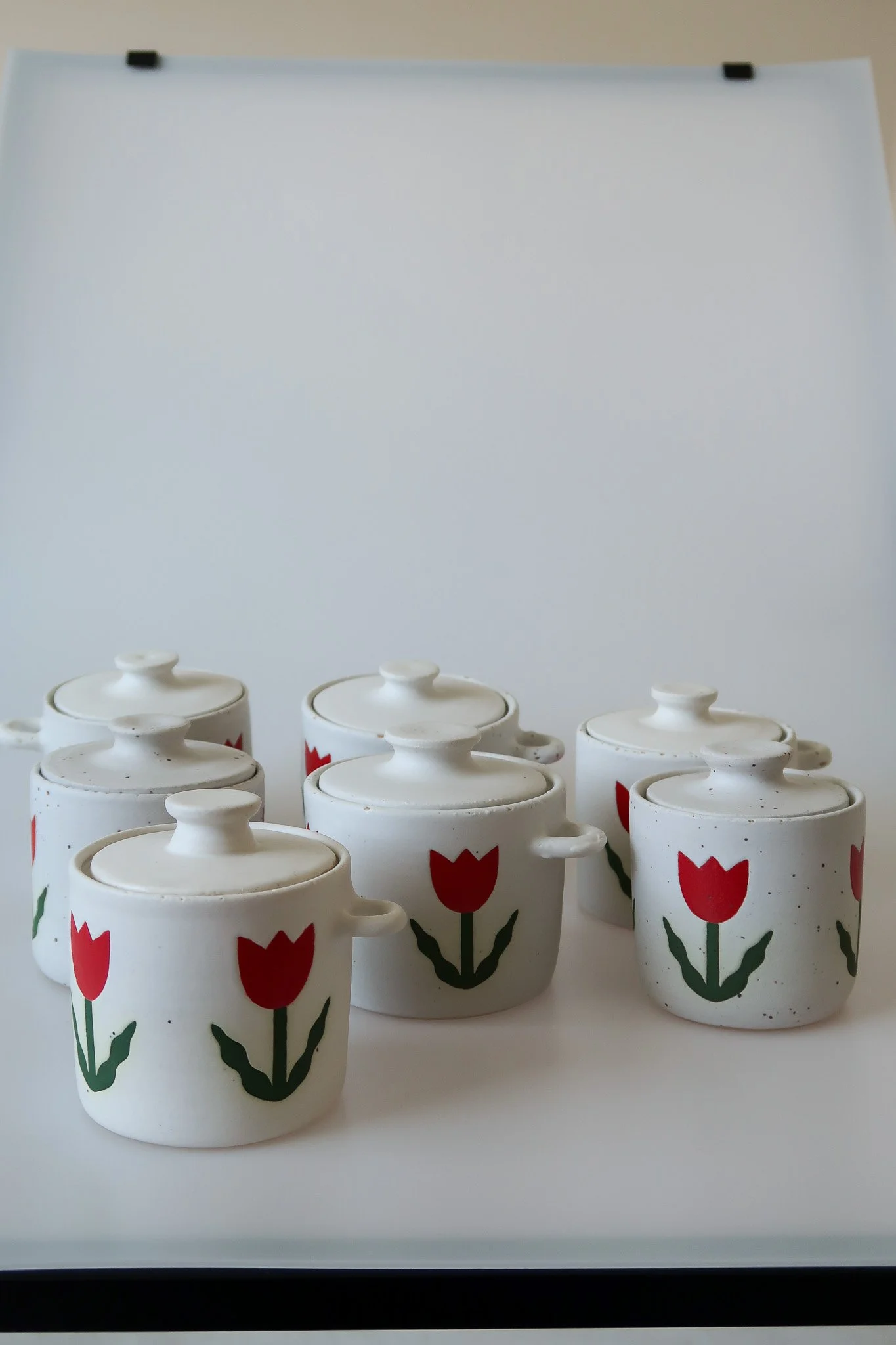 White Satin Tulip Spice Jar