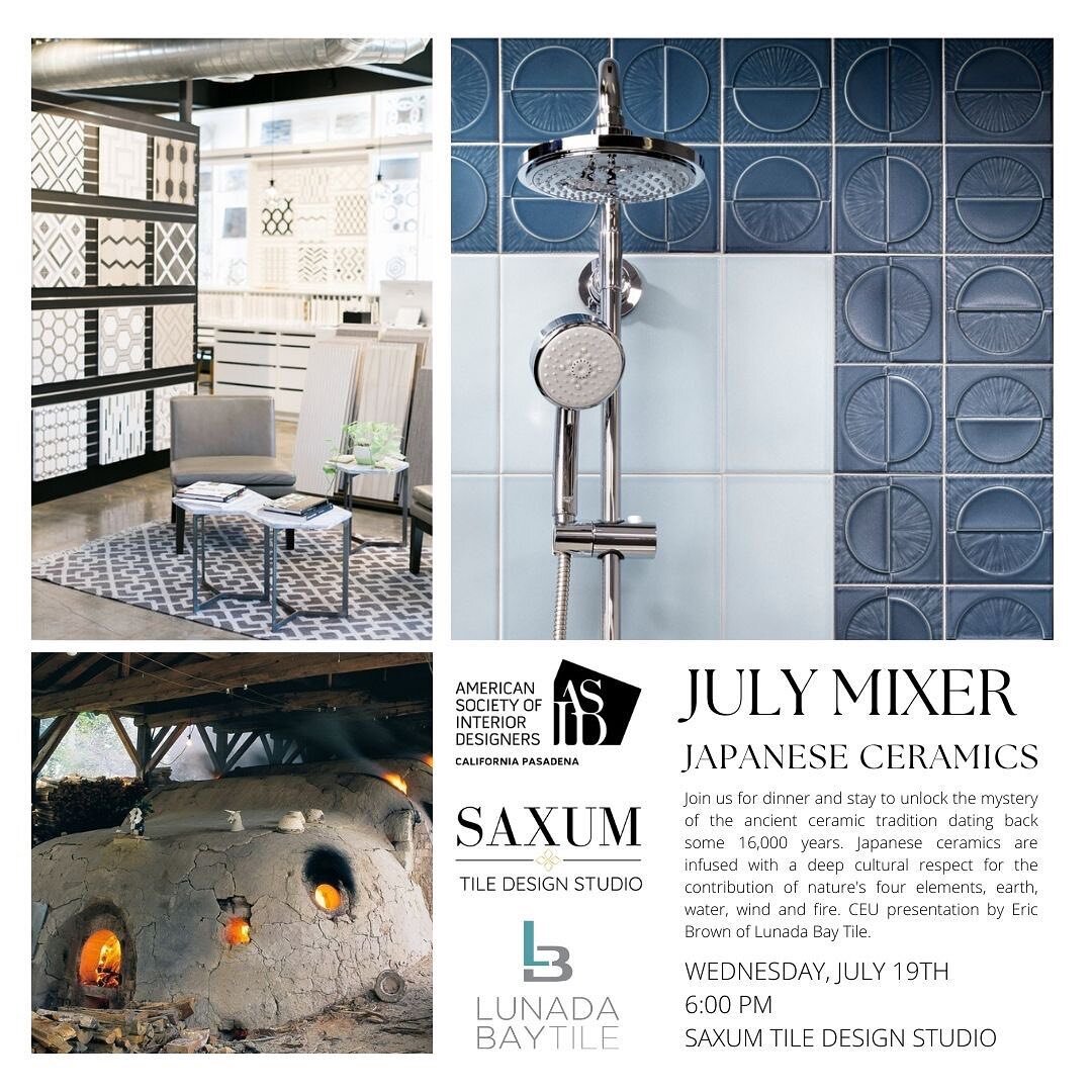 Hi friends!  We are hosting an event with Lunada Bay tile for the Pasadena Chapter of ASID!
Check out our link tree to register.  We would love to see you there!