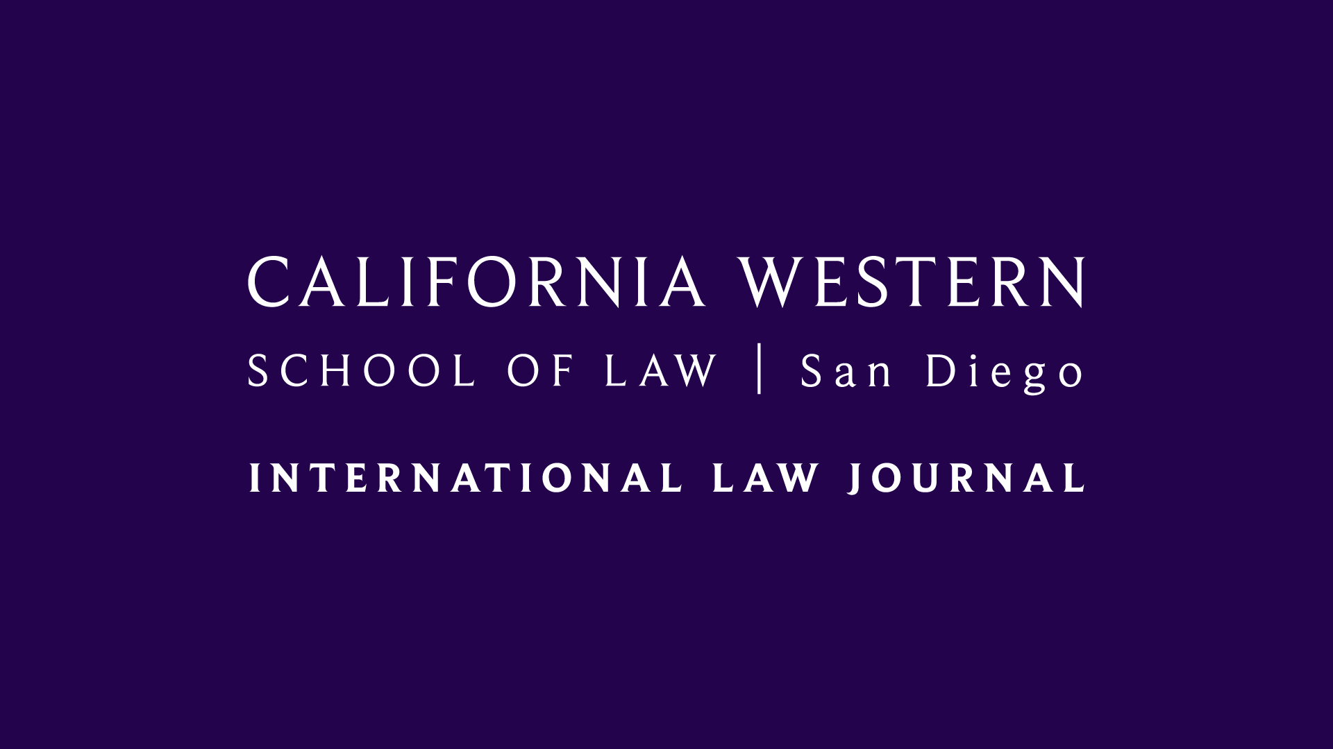 Cwsl Spring 2022 Schedule Spring Symposium 2022 — California Western International Law Journal