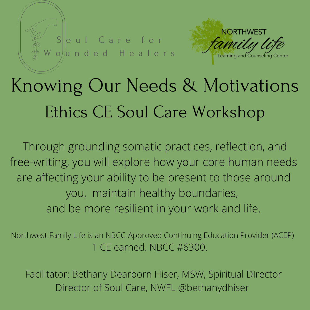 Knowing Our Needs & Motivations: Ethics of Burnout Prevention LIVE Online 1-Hour Ethics CE