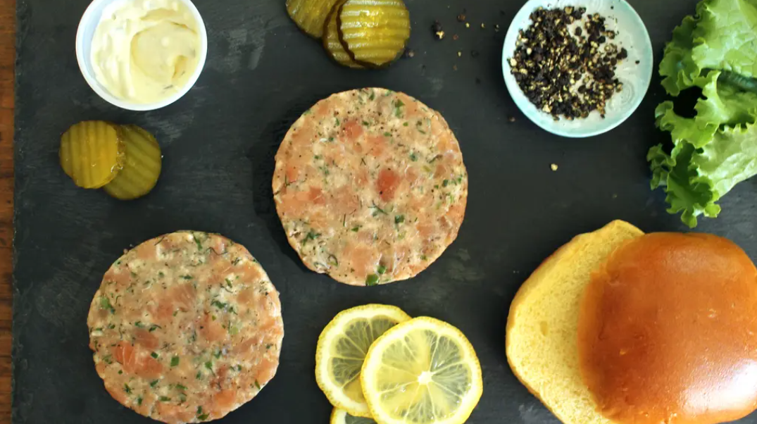 Lemon Pepper Salmon Burgers (Sitka Seafood)