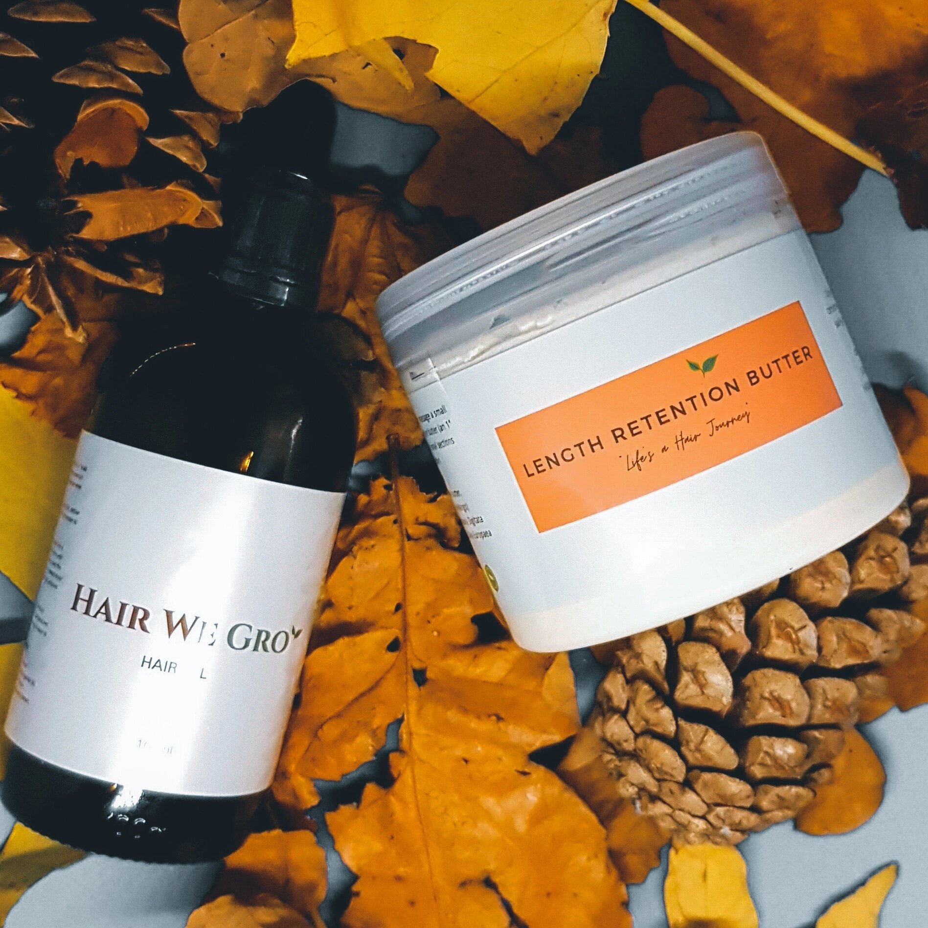 Hair we gro hair oil and Hair we gro body butter. Natural hair care. Organic hair products.