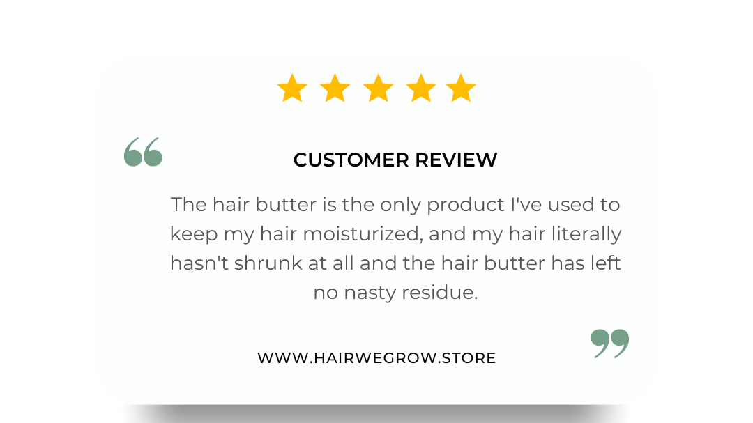 Hair we Gro positive review about hair butter product