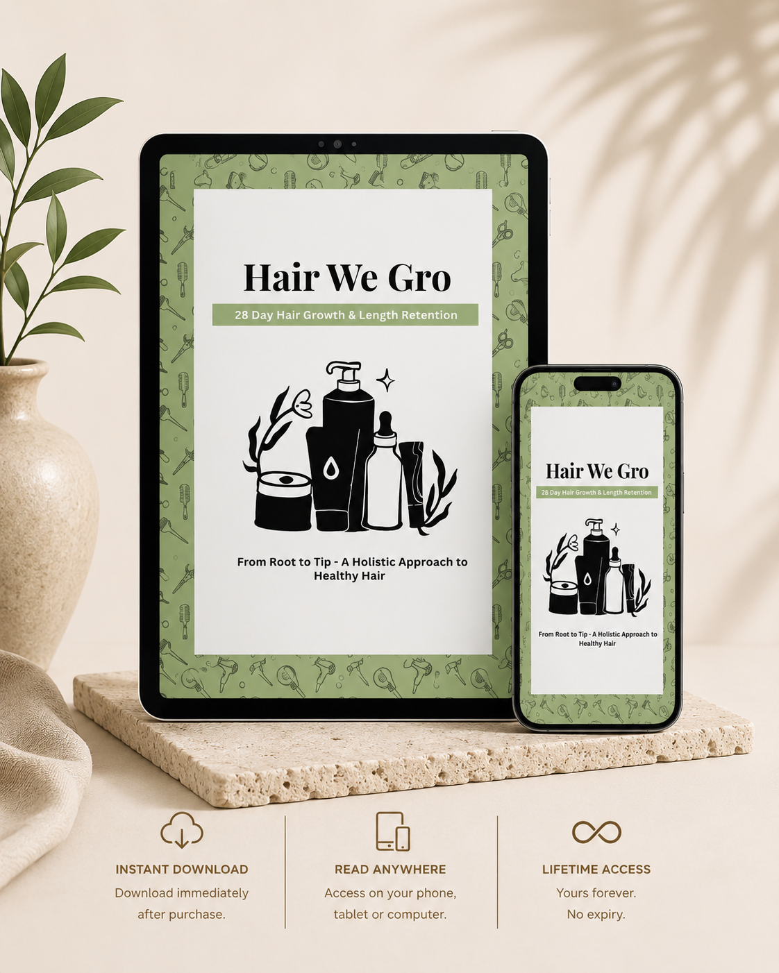 28-Day Hair Growth and Length Retention Digital Tracker