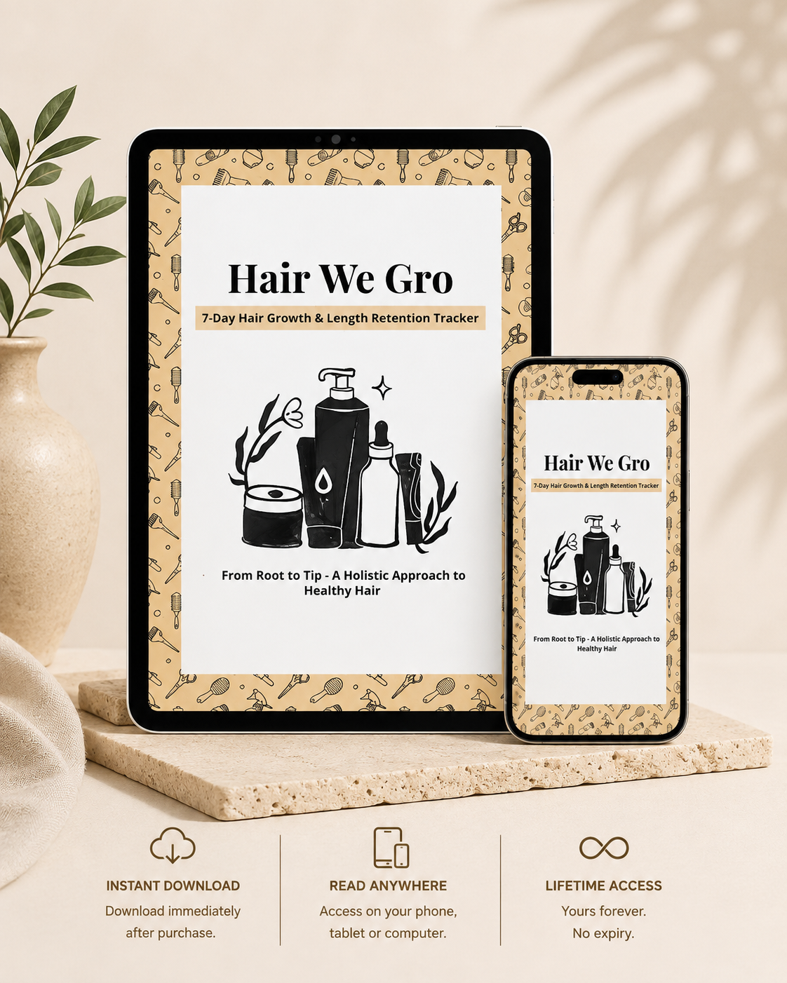7-Day Hair Growth and Length Retention Digital Tracker