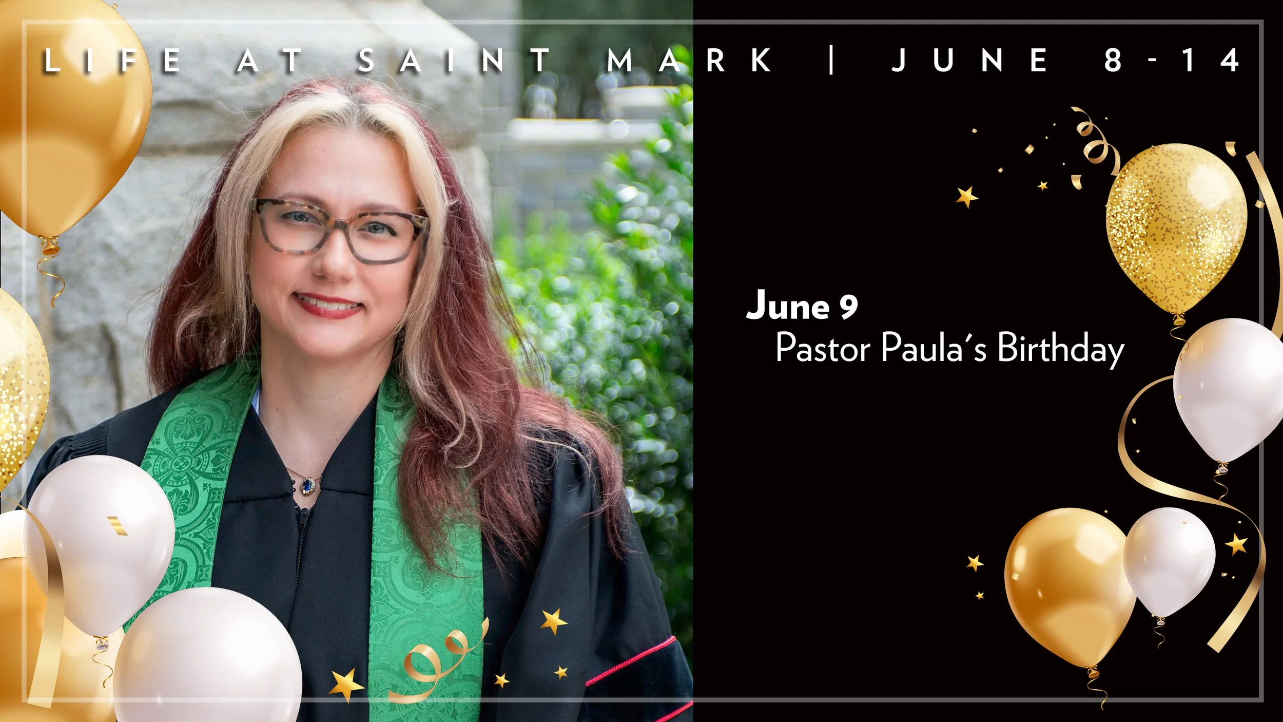 Happy Birthday, Pastor Paula! 🥳🎈

Today we celebrate the wonderful leadership and heart of our Senior Pastor, Paula Lewis. We hope your day is filled with joy, love, and abundant blessings! 💚✨

Help us celebrate her by leaving a comment below! 🎉?