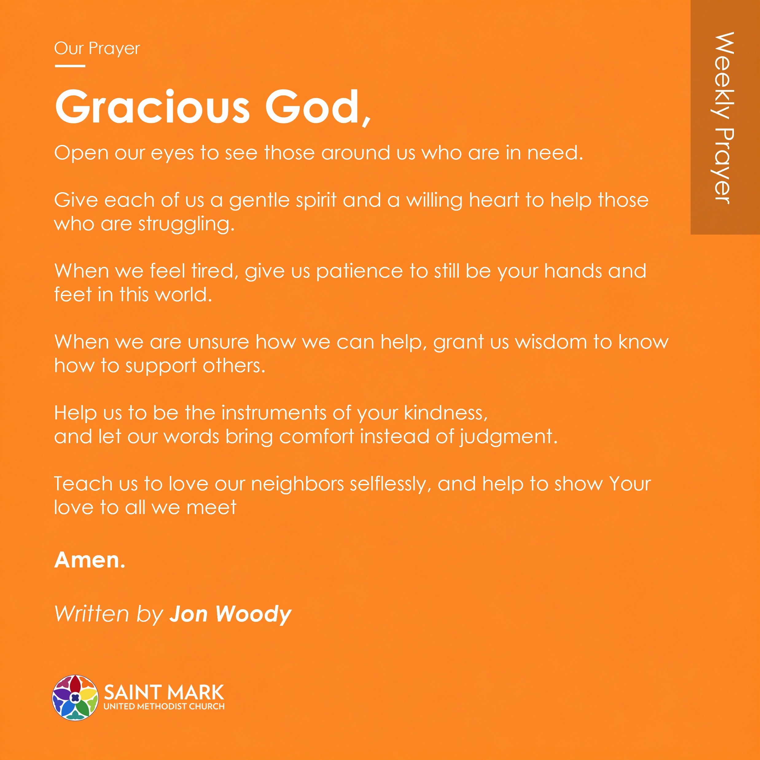 Let Us Pause and Pray Together.

Sometimes the simplest act of kindness can make the greatest difference.

Need prayer or want to lift someone else up in prayer? Visit our Prayer Page through the link in our bio.

This week's prayer, written by Jon W