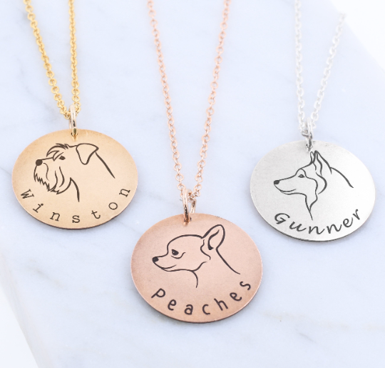 personalized dog pendant