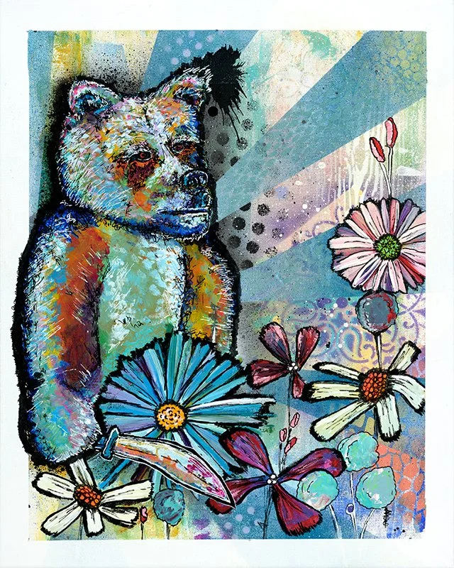 Bear with Knife - PAINTING