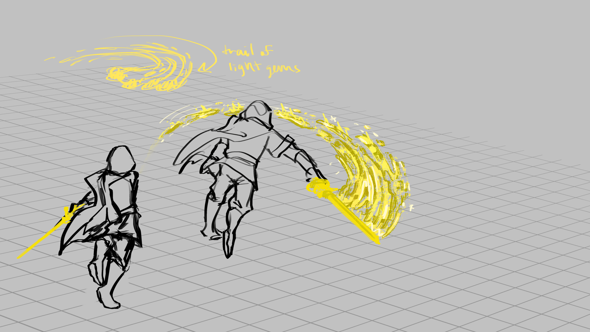 Quartz sword VFX and attack animation development.