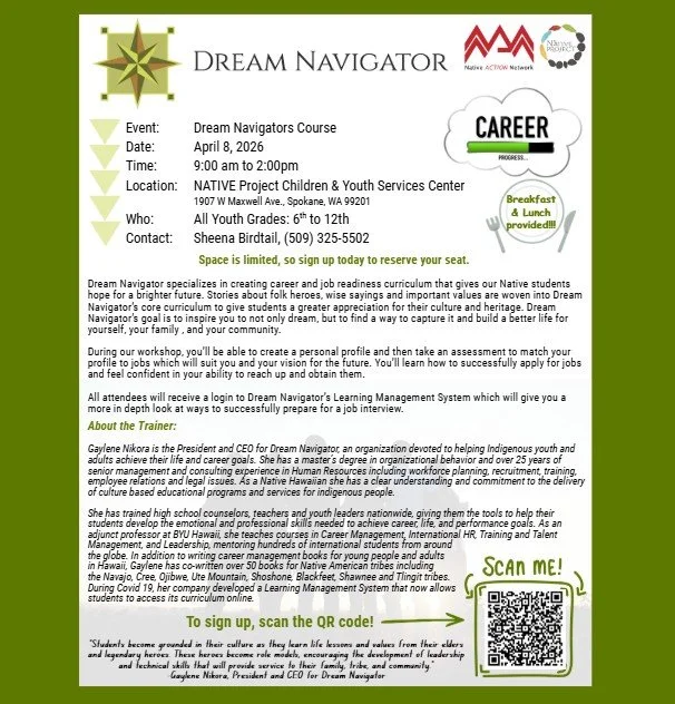 The NATIVE Project Dream Navigators Course - Youth Workshop