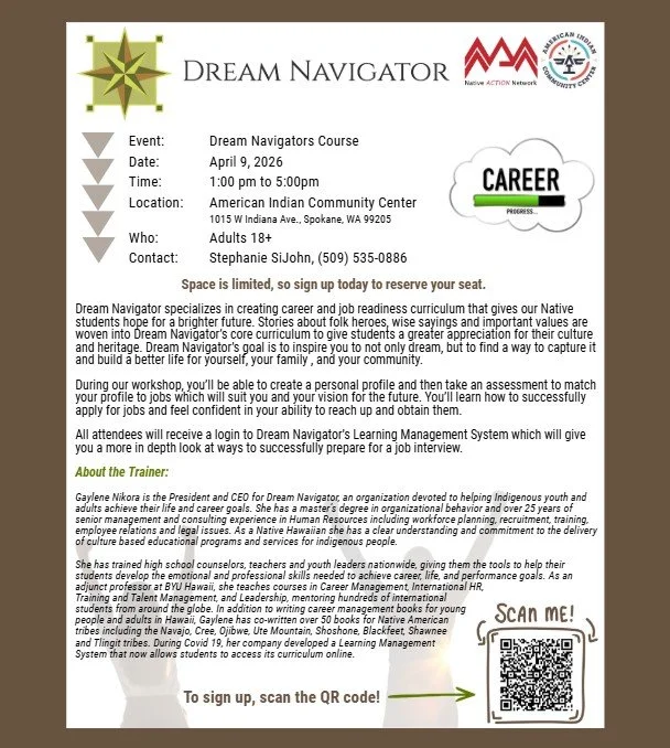 The NATIVE Project Dream Navigators Course - Adult Workshop