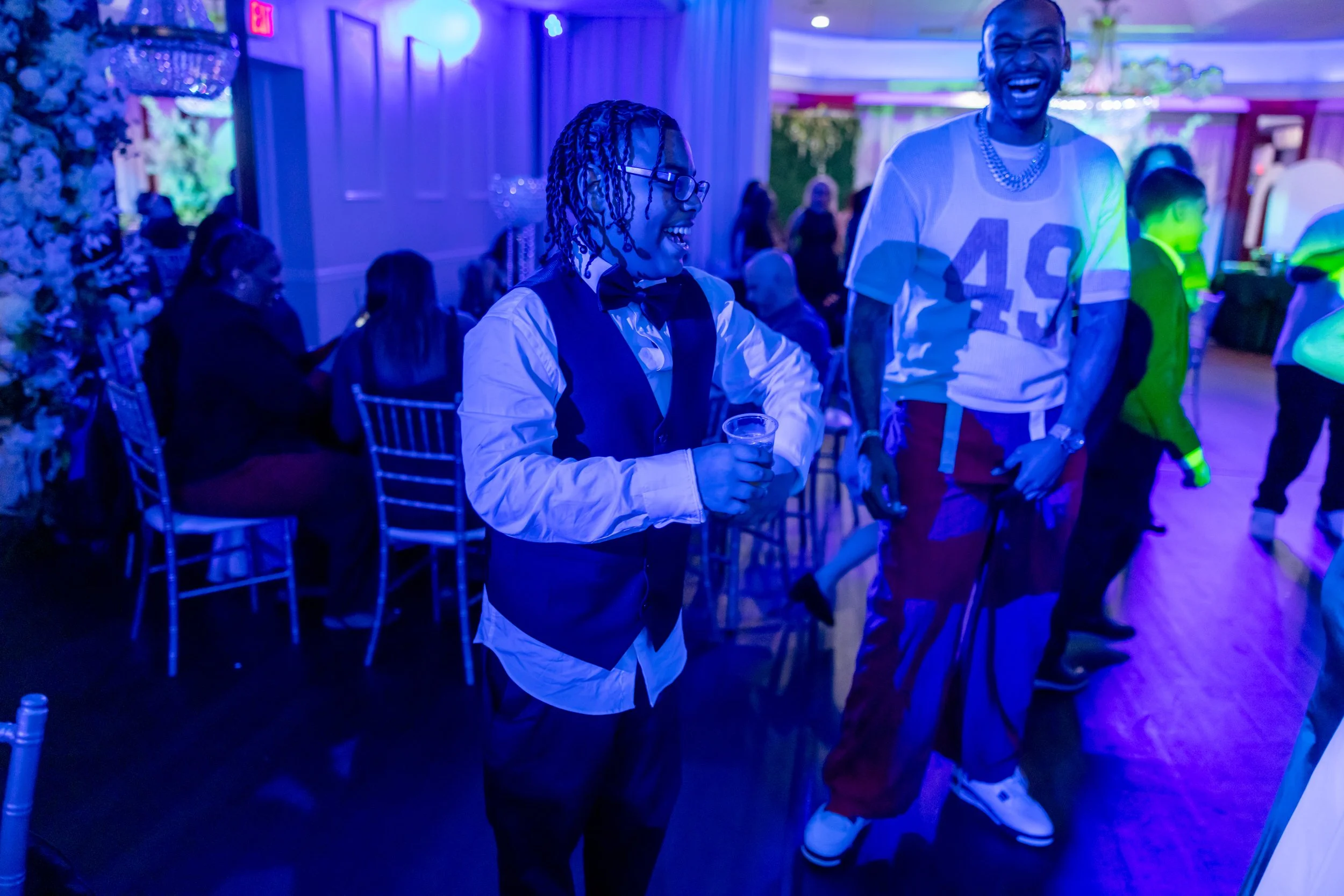 Students dance and celebrate at prom