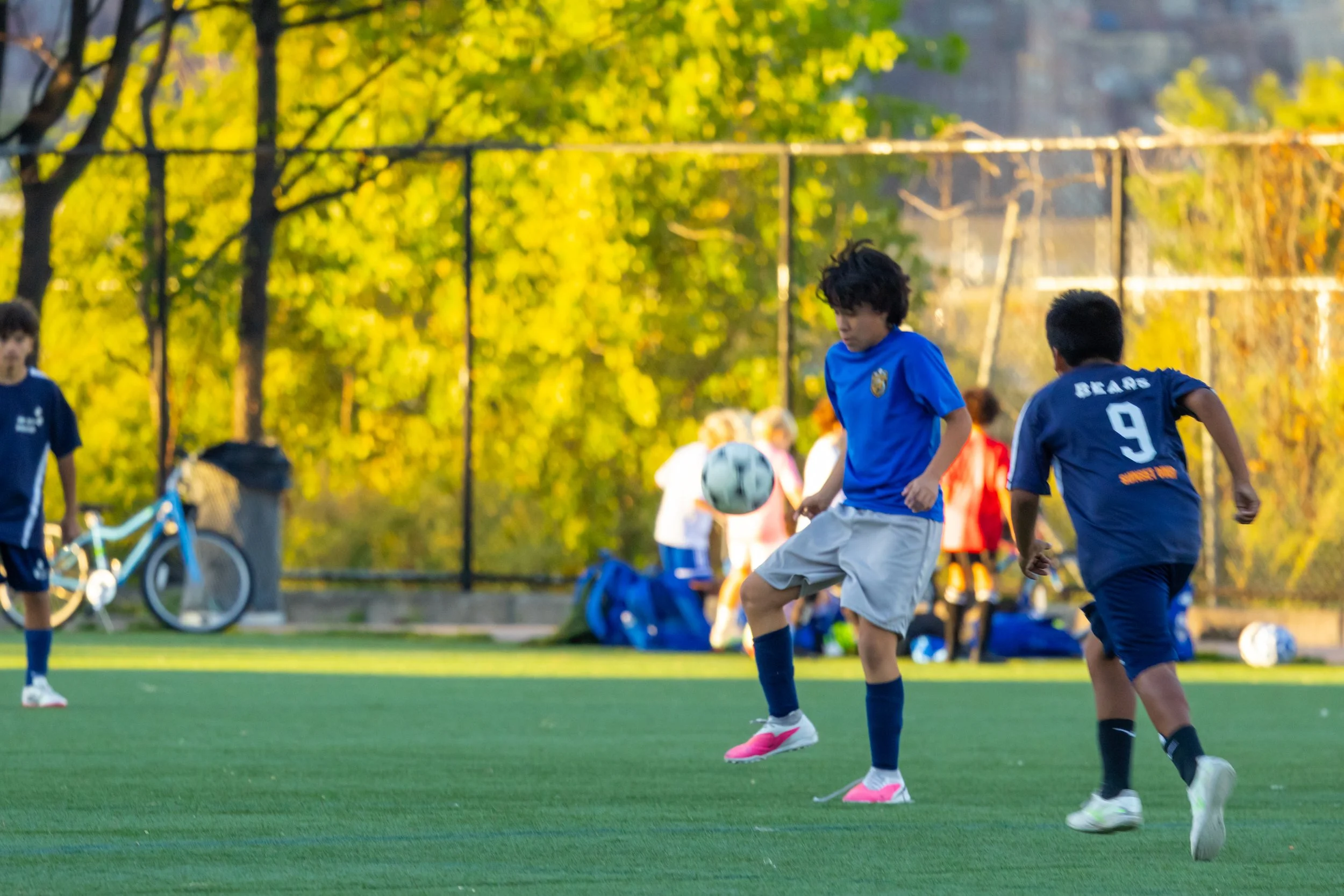 Boys soccer team plays in the fall
