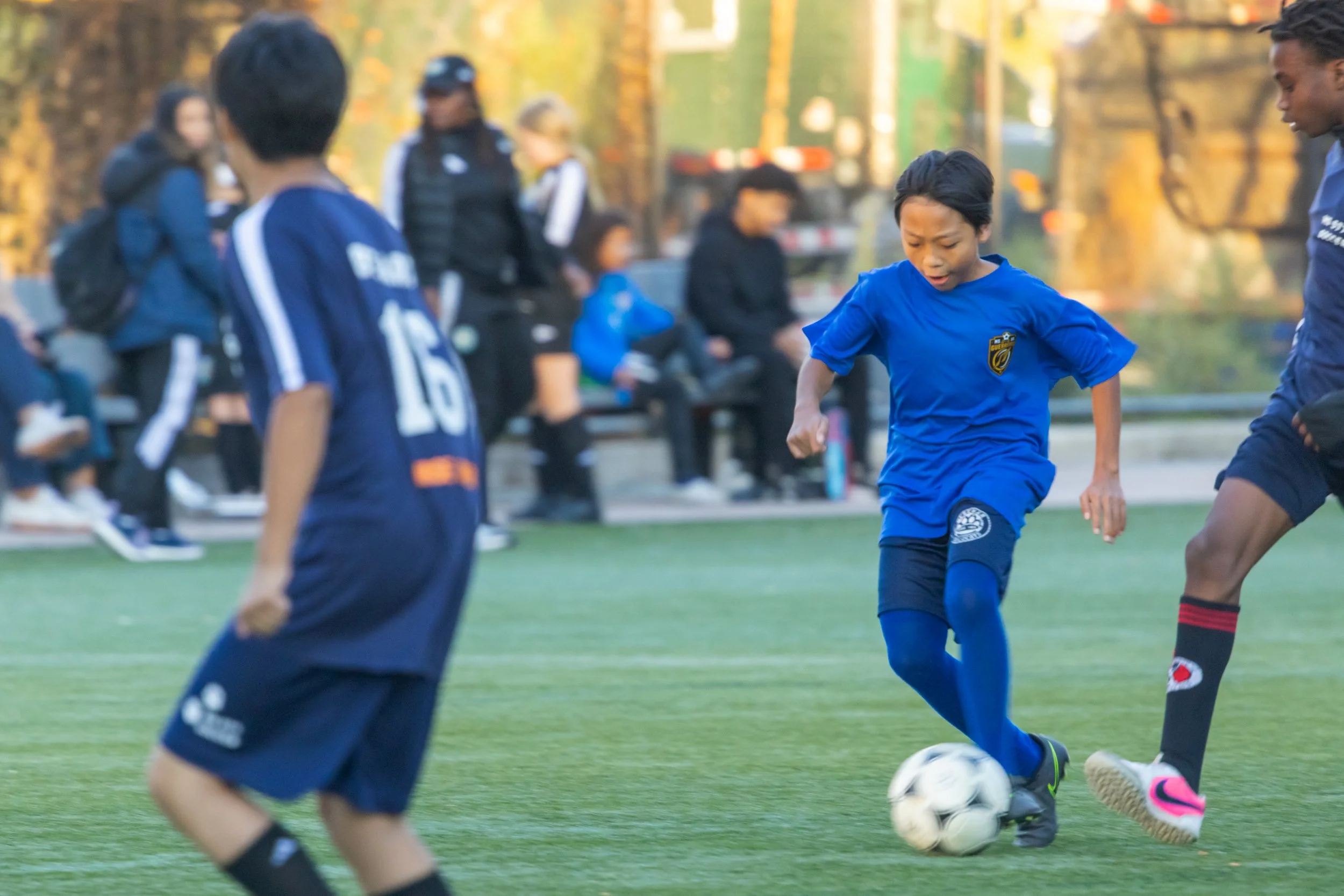 Boys soccer team plays in the fall