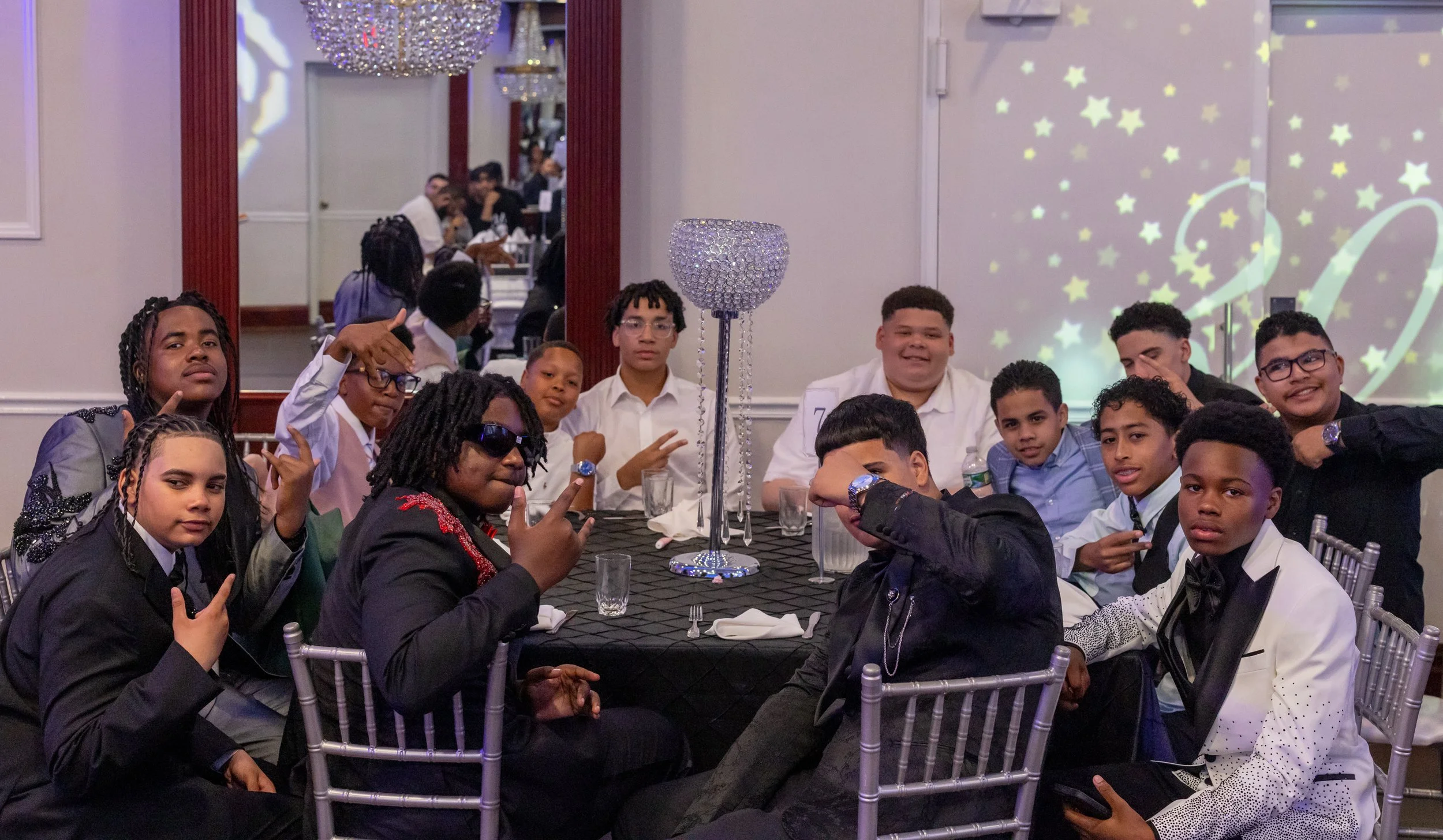 Students dance and celebrate at prom