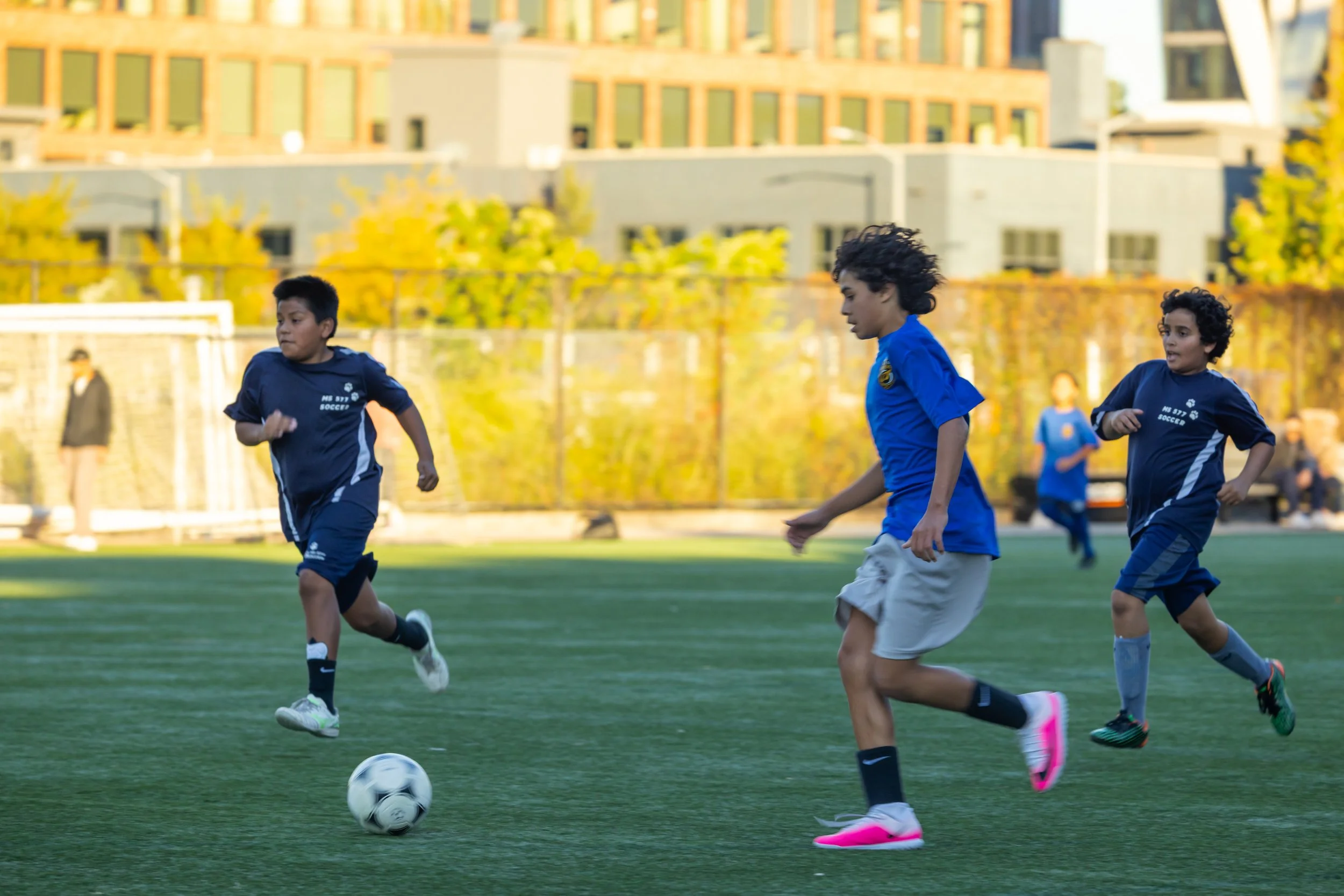 Boys soccer team plays in the fall