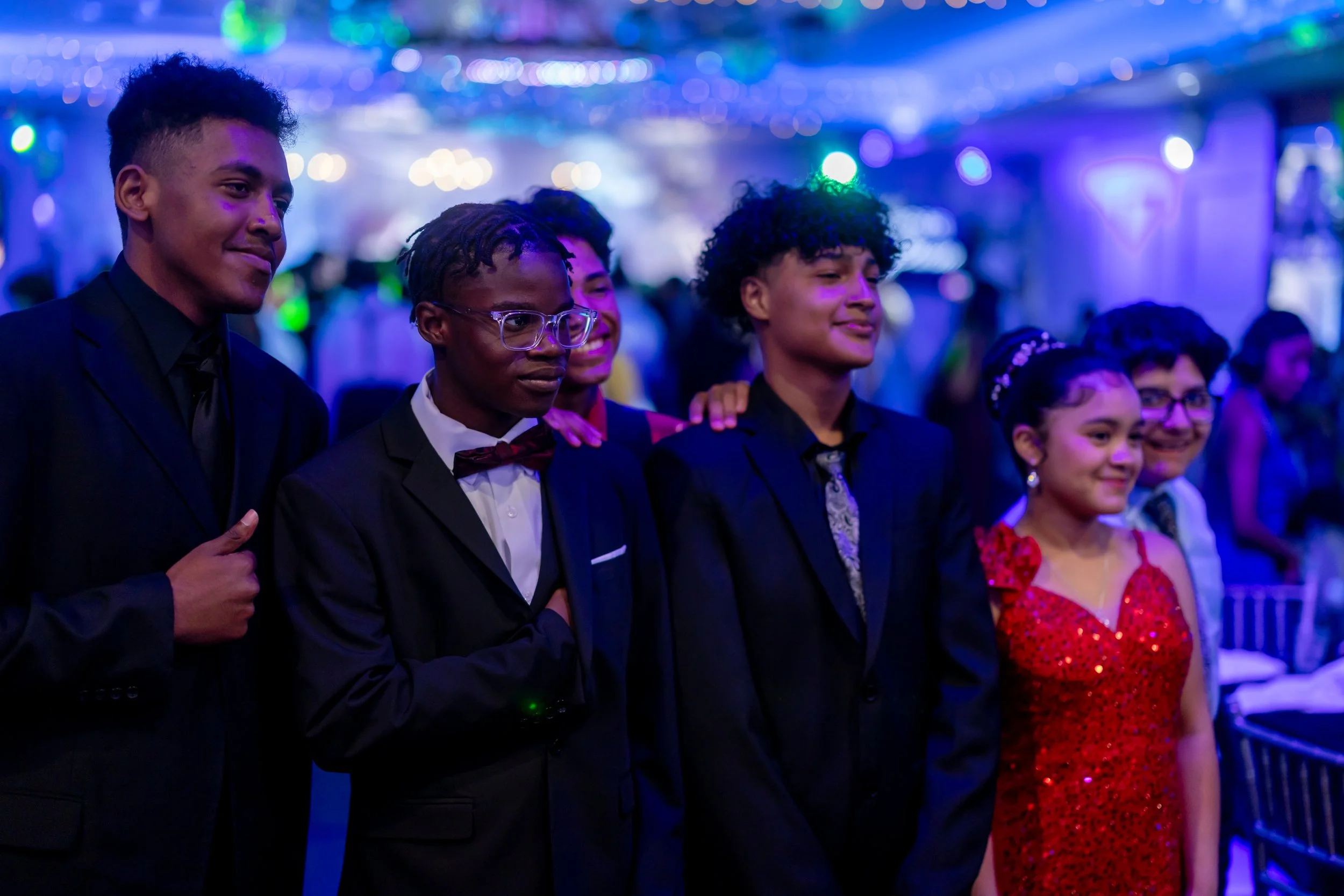 Students dance and celebrate at prom