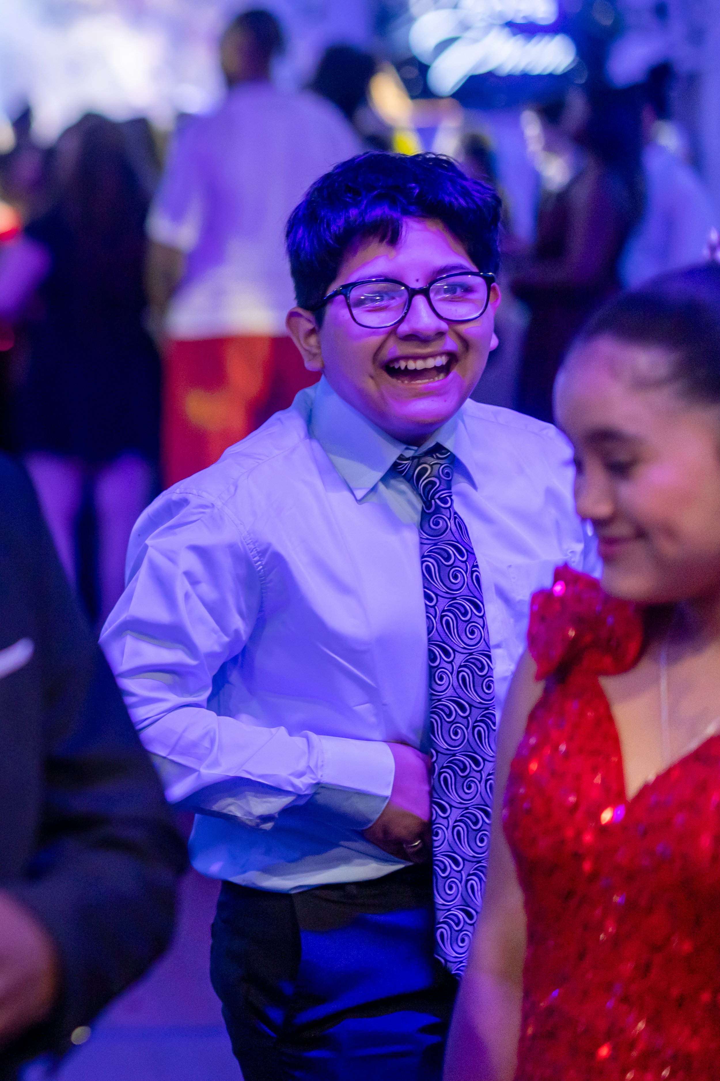 Students dance and celebrate at prom