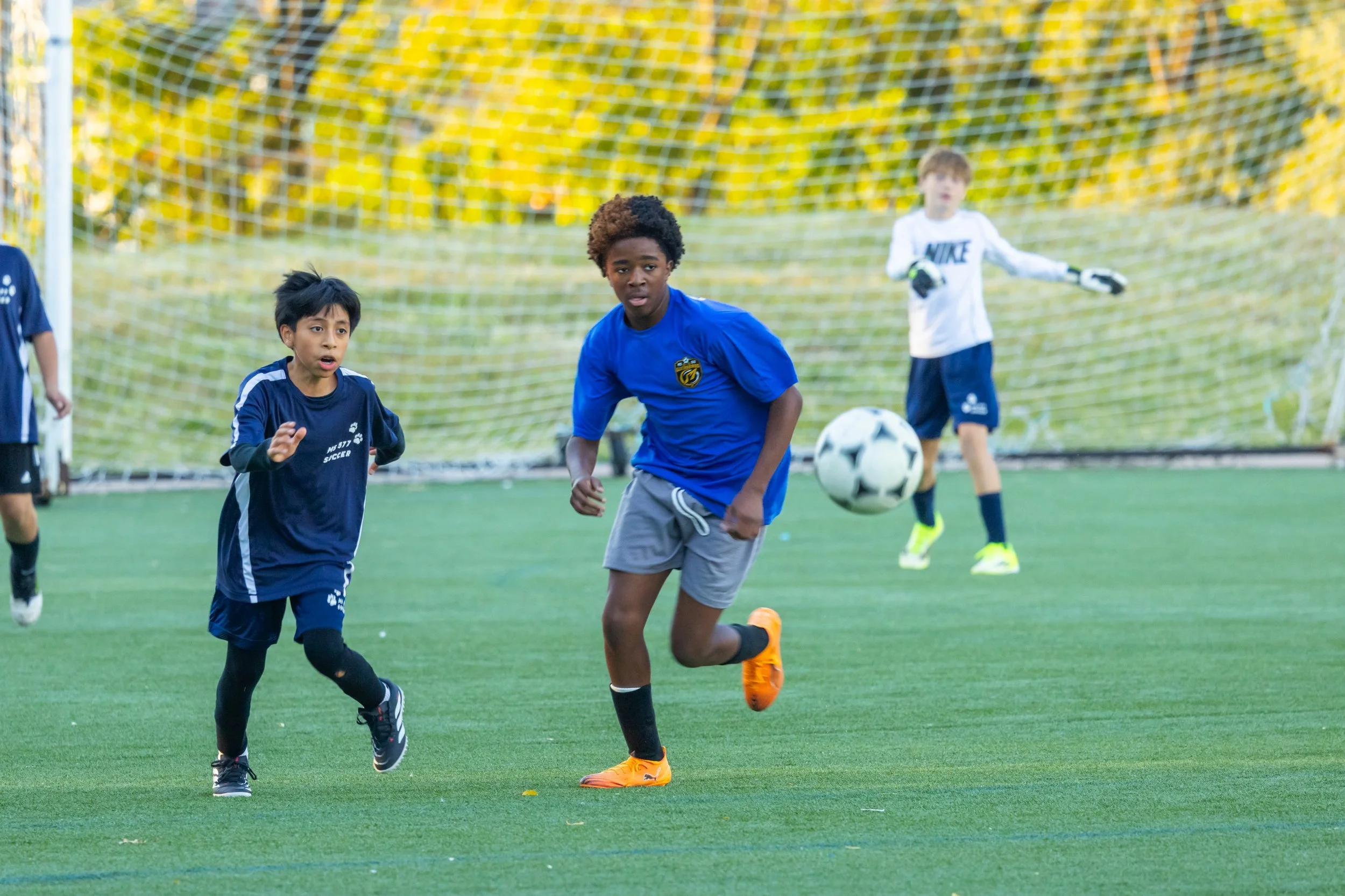 Boys soccer team plays in the fall