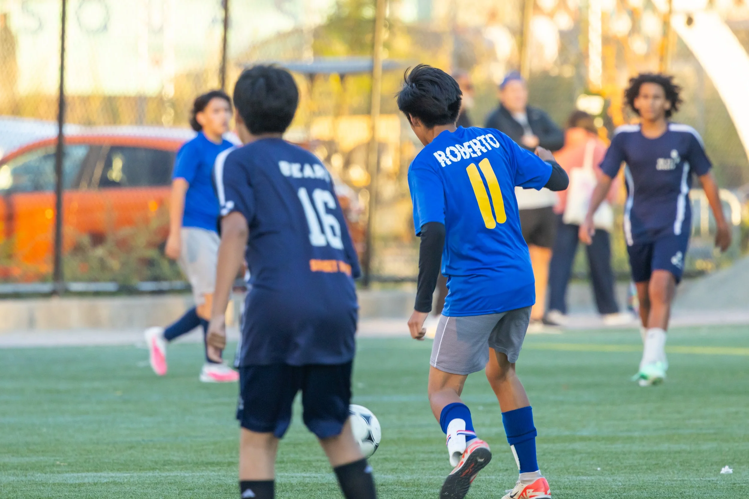 Boys soccer team plays in the fall